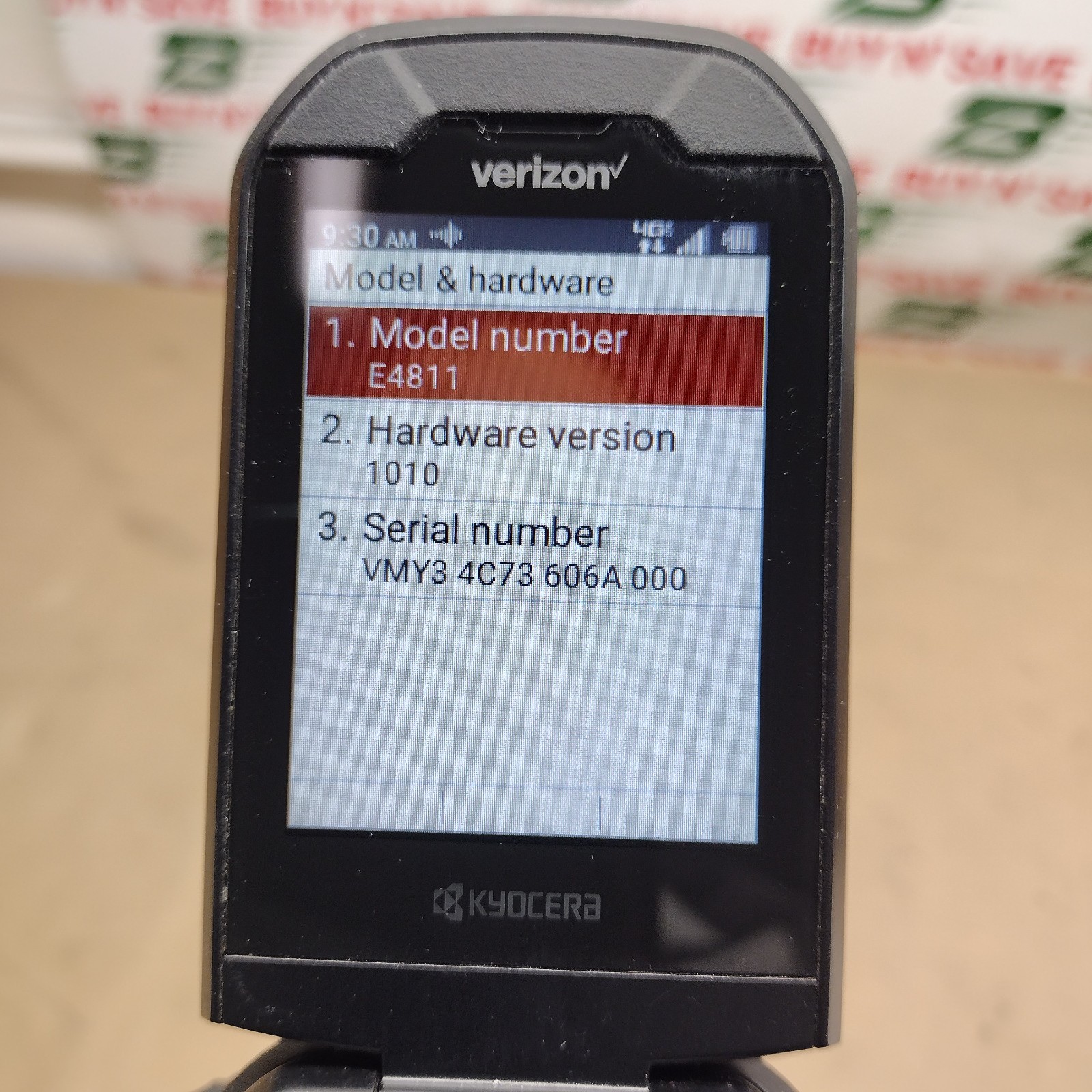 Kyocera DuraXV Extreme+ PLUS E4811 Rugged 4G LTE Phone (Verizon) NoChrger – USED