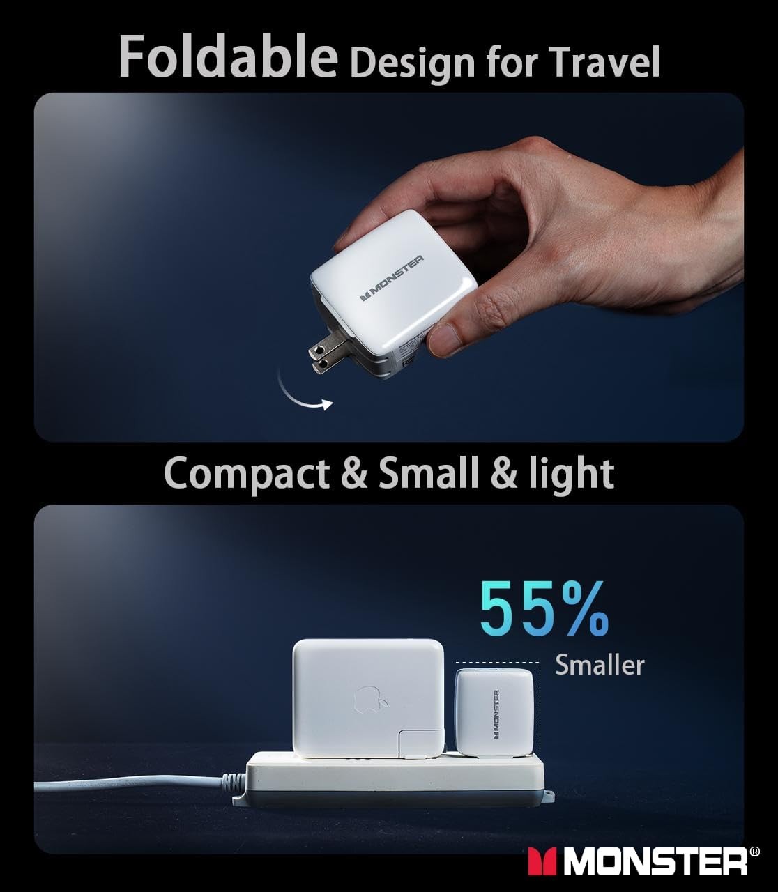 65W USB-C Fast Charger Block for iPhone 16 Pro Max/Samsung Galaxy S25