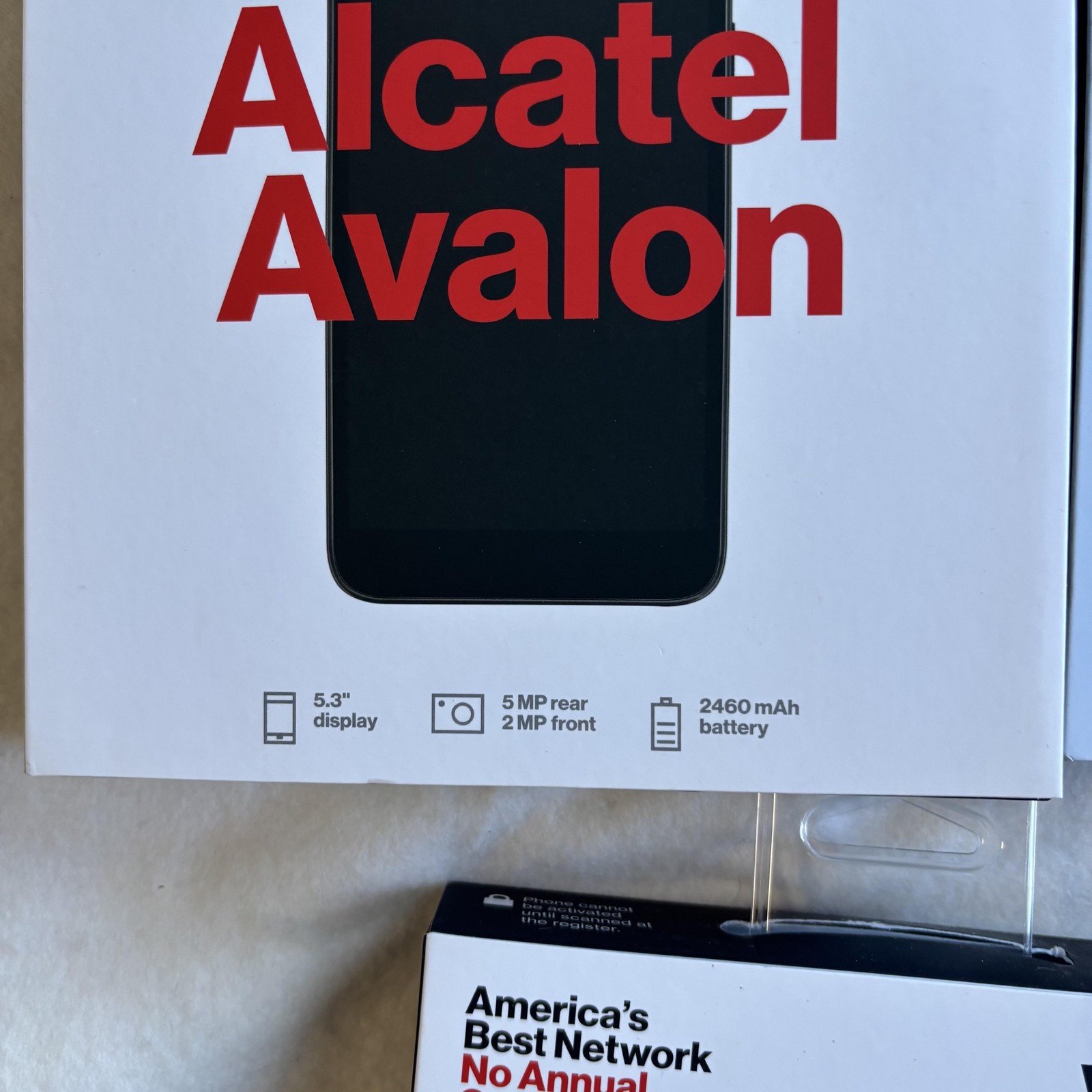 3 pk Alcatel Avalon Verizon Prepaid Smartphone 16GB Gray 5.3in New 4G LTE Phone