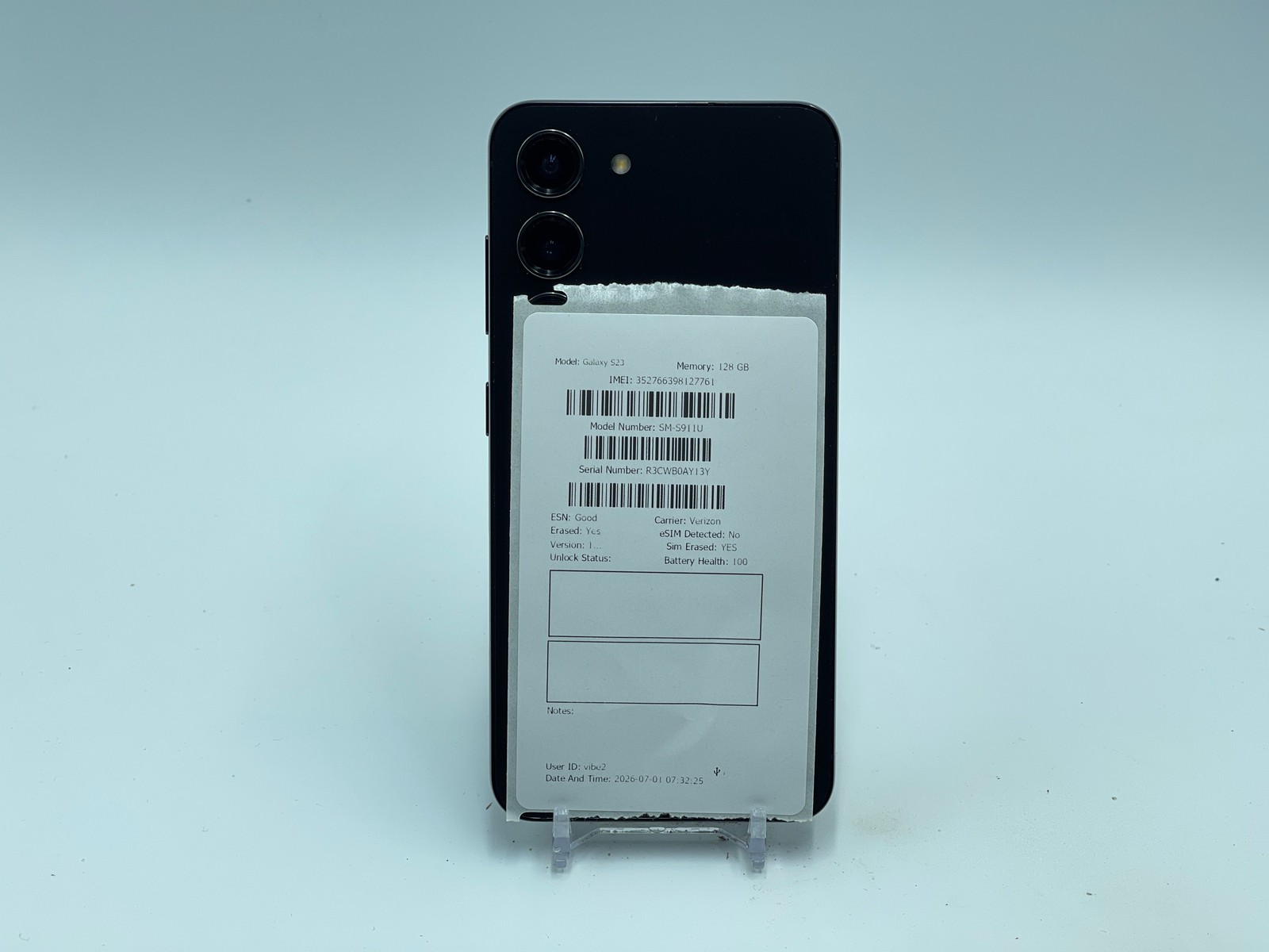 Samsung Galaxy S23 128GB SM-S911U (Verizon) Phantom Black (E-0219)