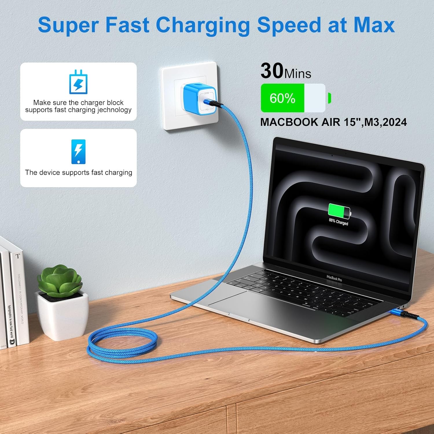 2 Pack 240W USB-C Fast Charger Adapter for Samsung Galaxy S26 Ultra, S25 Ultra 6
