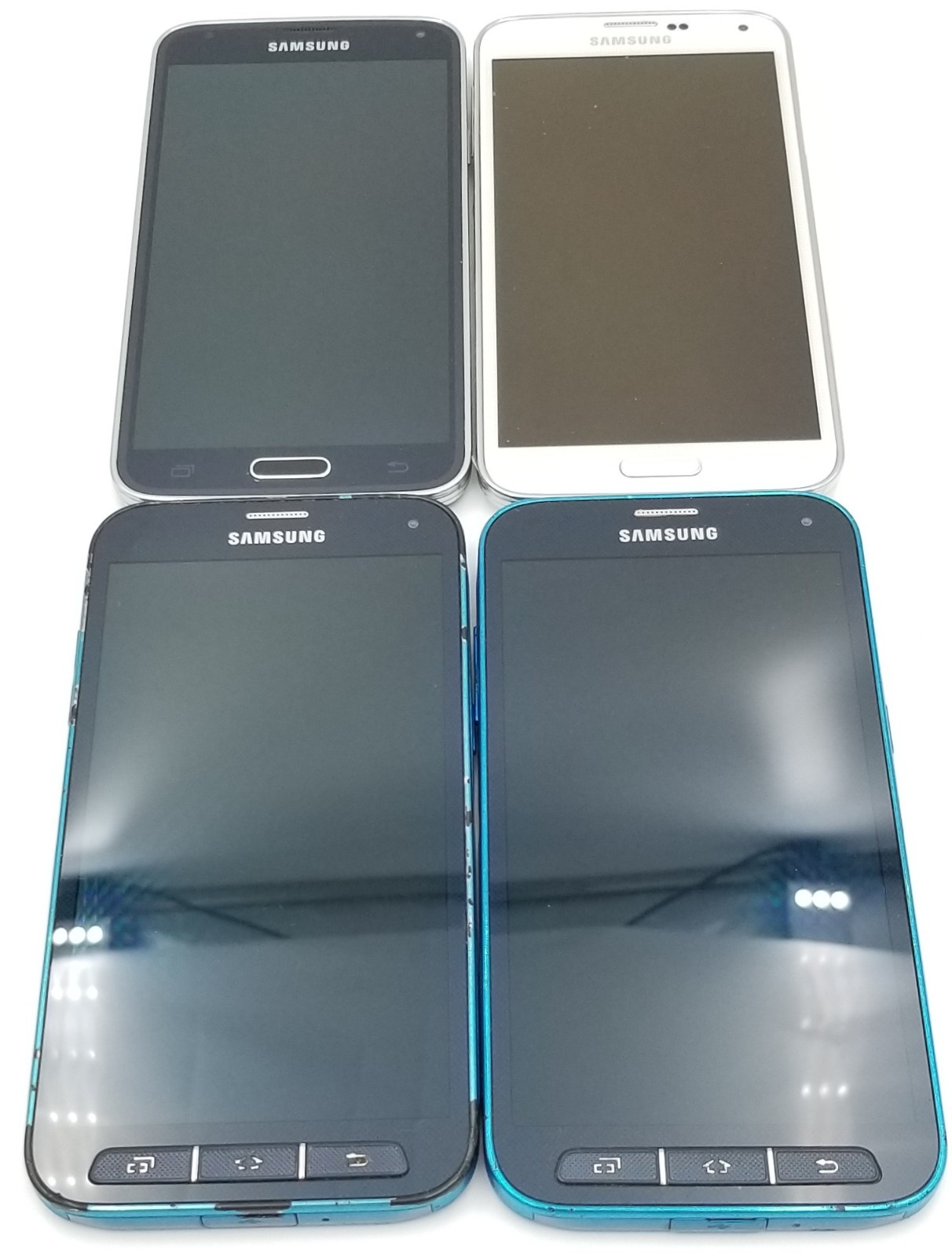 LOT OF 4 – Samsung Galaxy S5/Sport G900T/G860P 16GB Sprint T-Mobile Locked