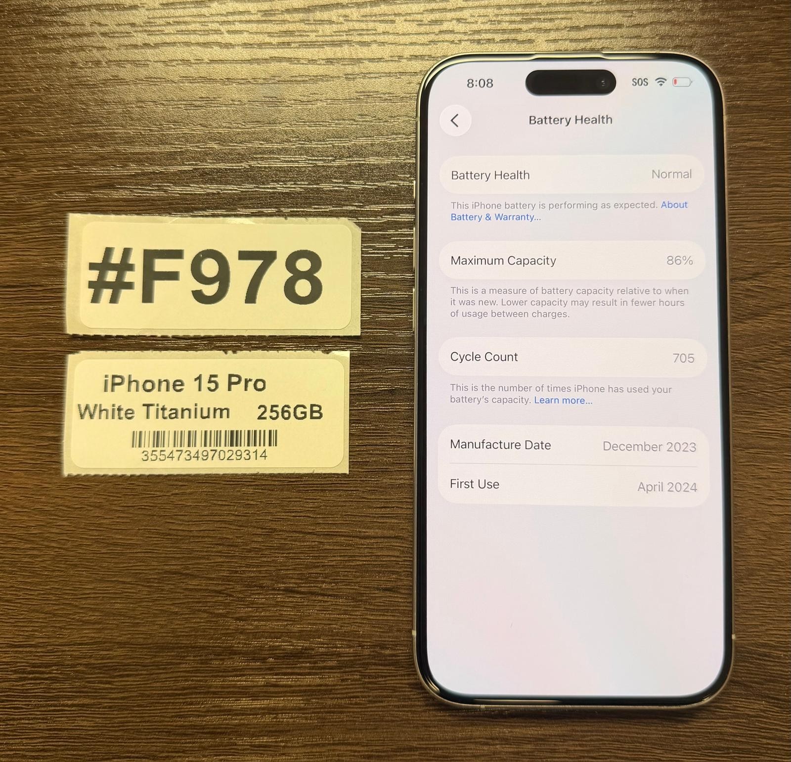Apple iPhone 15 Pro 256 GB White Titanium – Unlocked – Read Seller Notes