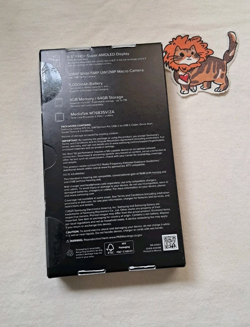 Factory Sealed Samsung Galaxy A15 5G 4GB Ram 64GB Storage SM-A156U Boost Mobile