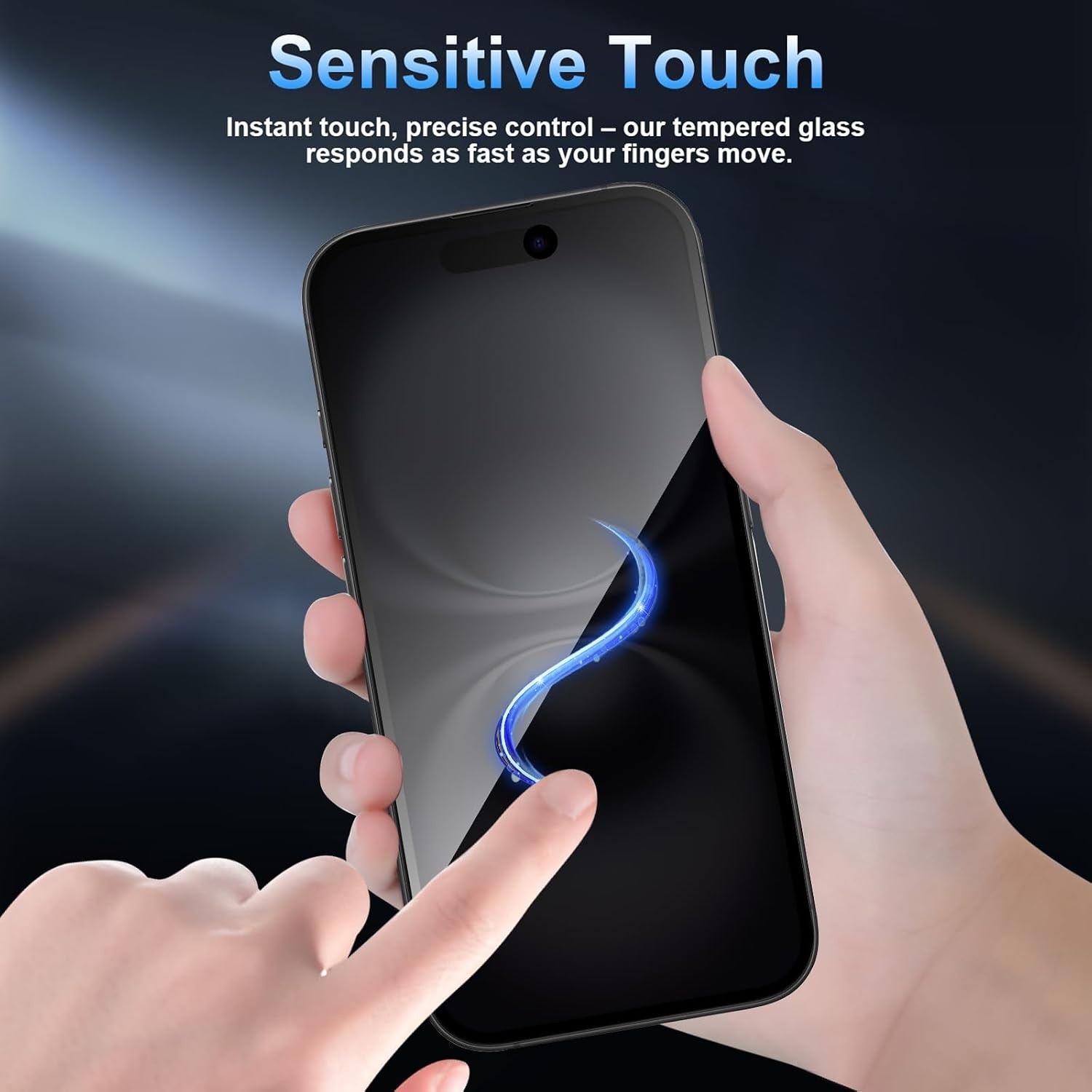 iPhone 16 Bubble-Free Anti-Scratch Privacy Screen Protector – 3 Pack
