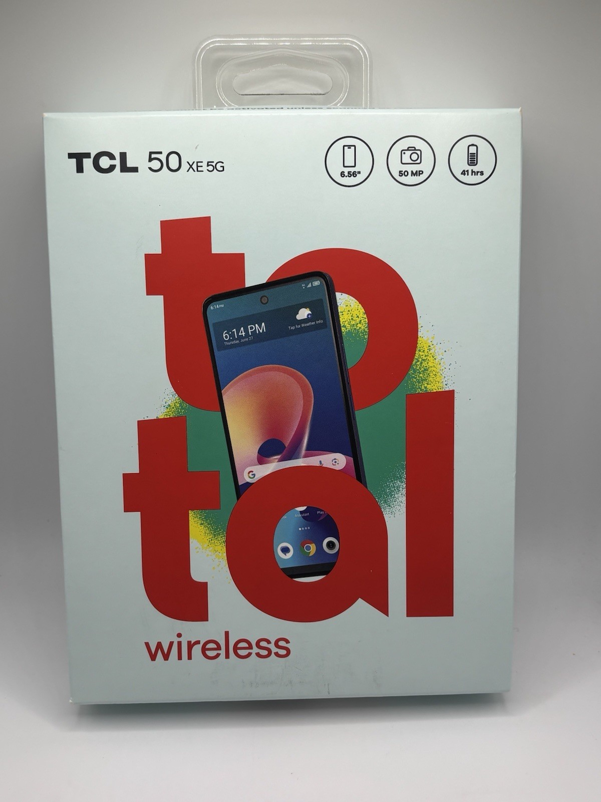 Total Wireless TCL 50 XE 5G Smartphone 6.56″ HD Display 50MP Camera 128GB New