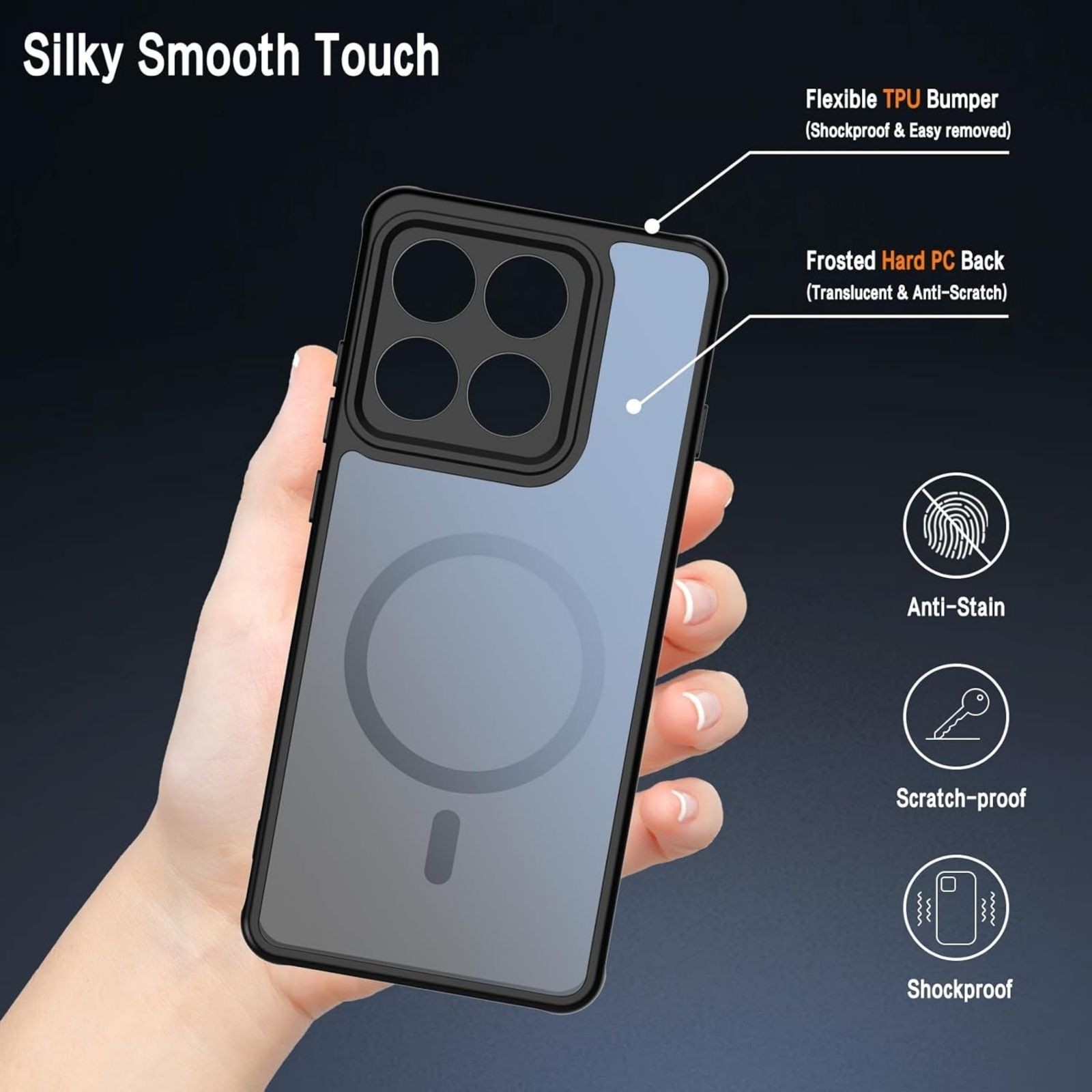 Case For Motorola Edge 2025 w/Translucent Matte Shockproof Protective Slim Cover