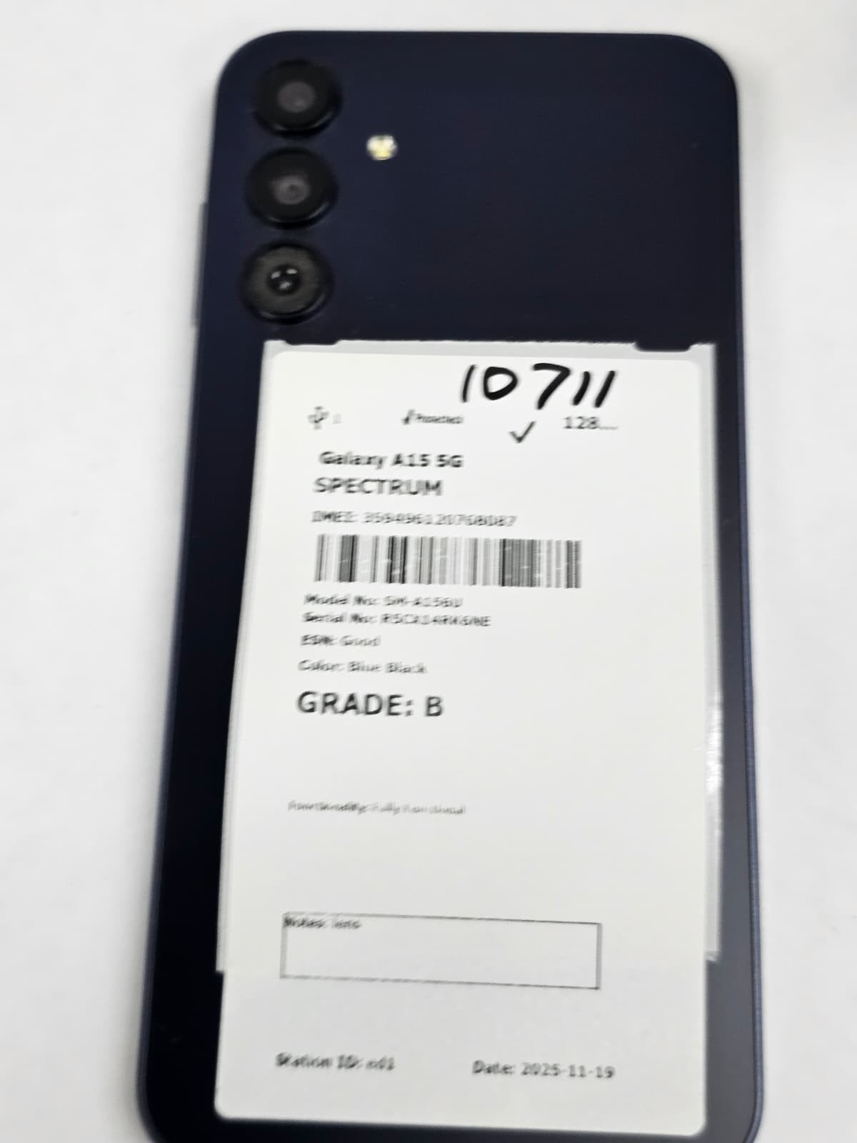 DEFECTIVE – Samsung Galaxy A15 5G – 128 GB – Blue – Spectrum – SM-A156U – 10711