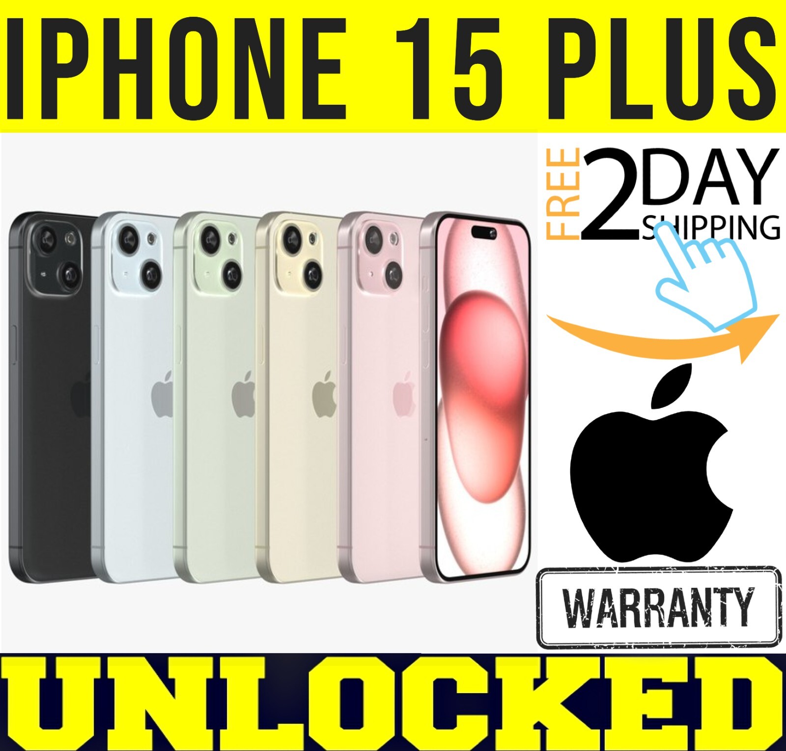APPLE IPHONE 15 PLUS 128GB 256GB (FACTORY UNLOCKED) ✅ APPLE WARRANTY ✅ ❖SEALED❖