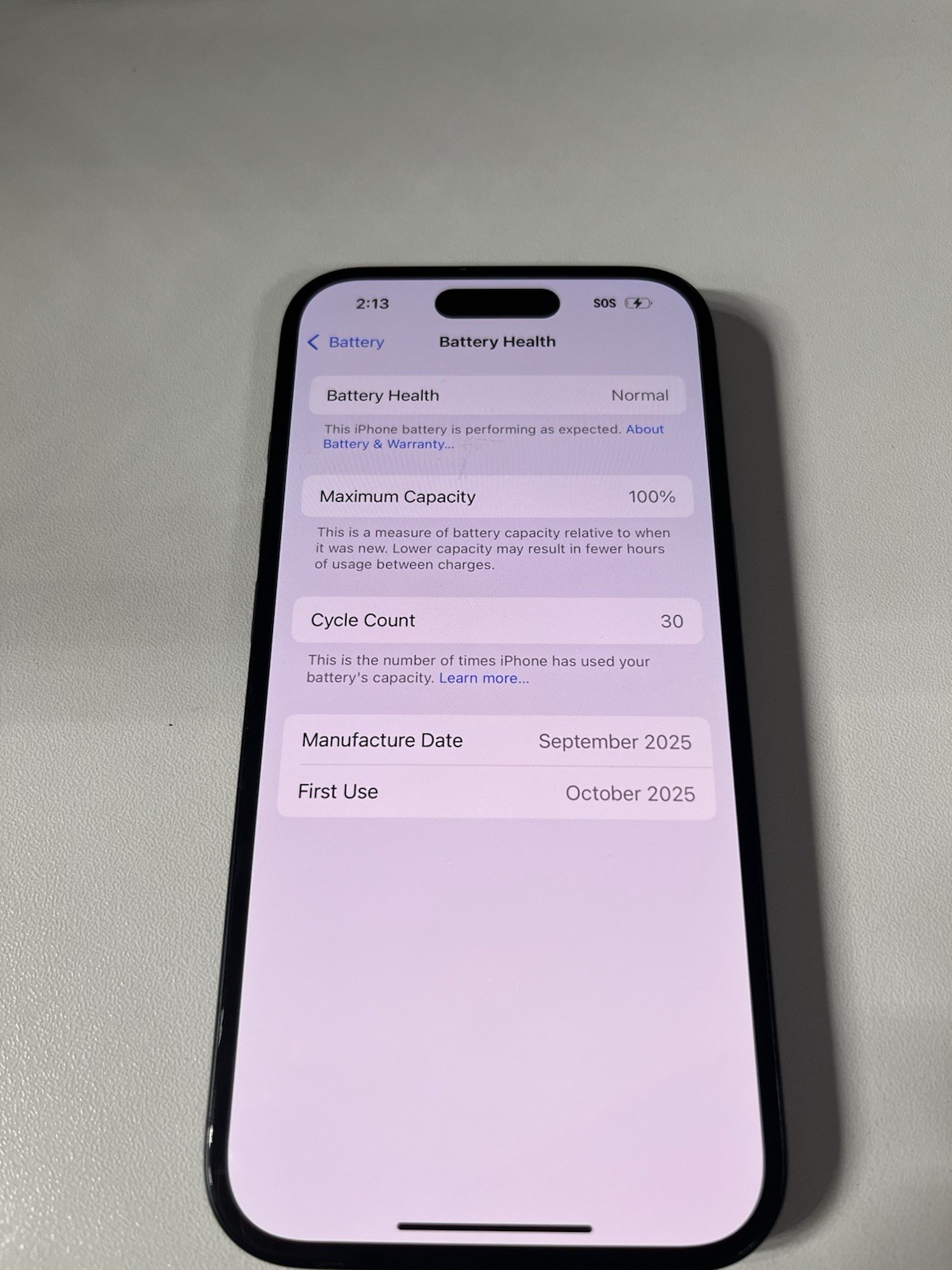 iphone 16 128gb Version Locked 100 Percent Battery Health