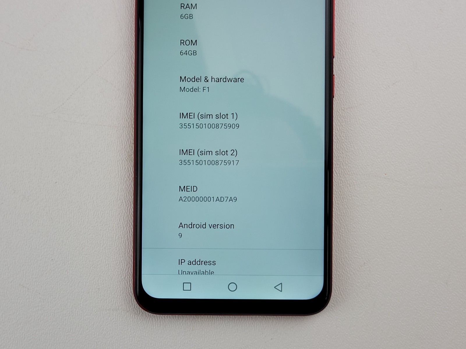 UMIDIGI F1 – 64GB – Red (GSM Unlocked) Dual SIM Smartphone – BLEMISHED – H7939