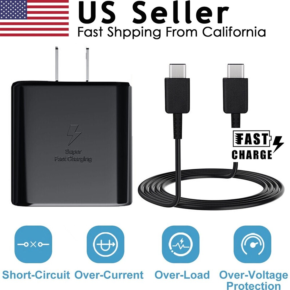 45W Super Fast Wall Adapter 6FT Charger Cable Type c For Samsung Galaxy S23 S22