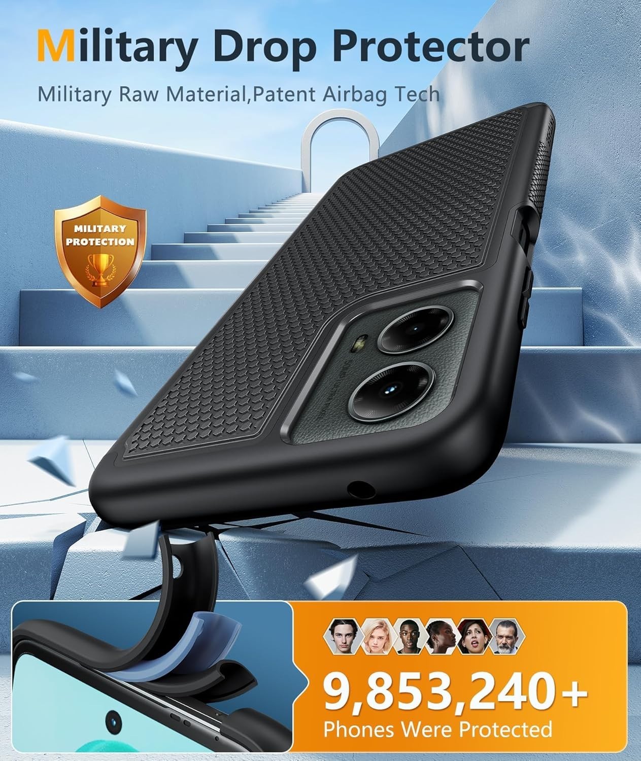 FNTCASE for Moto G-5G 2024 Case: Moto G 2024 Phone Case 14FT Military Grade Drop