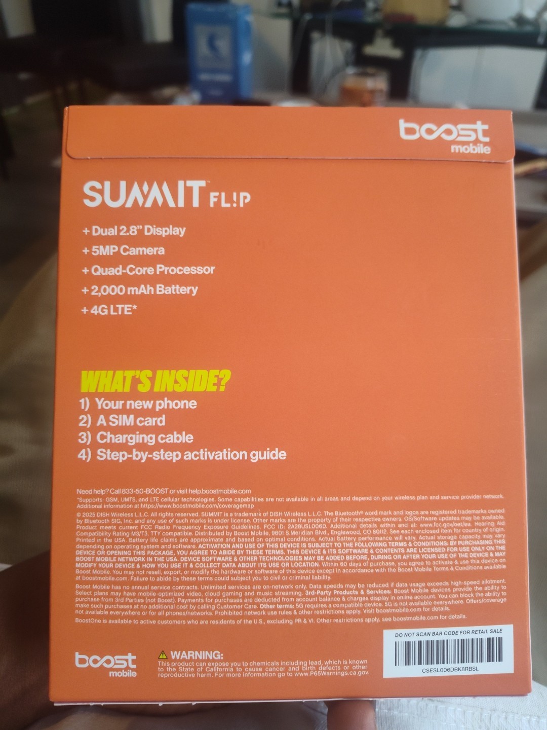 Summit Flip, 8gb, Black – Boost Mobile Prepaid Phone – Brand New