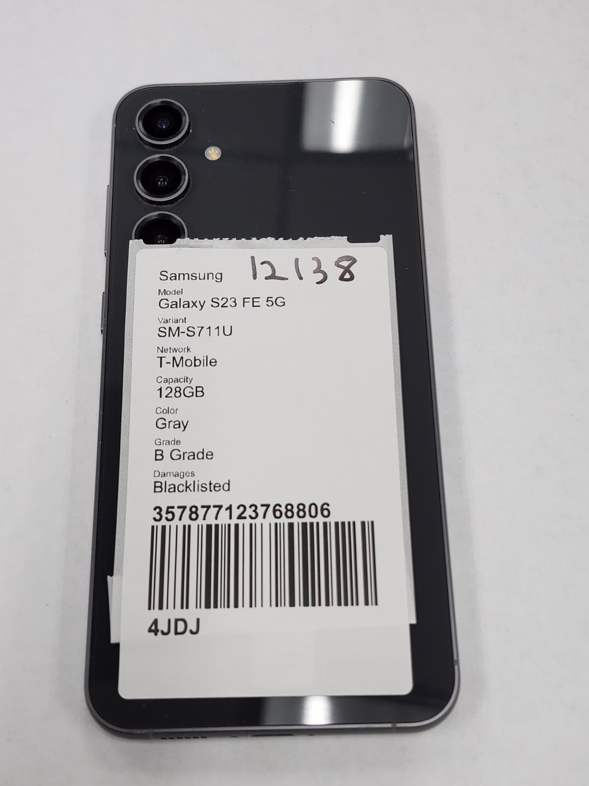 DEFECTIVE – Samsung Galaxy S23 FE 5G – 128 GB – Gray – T-Mobile – 12138