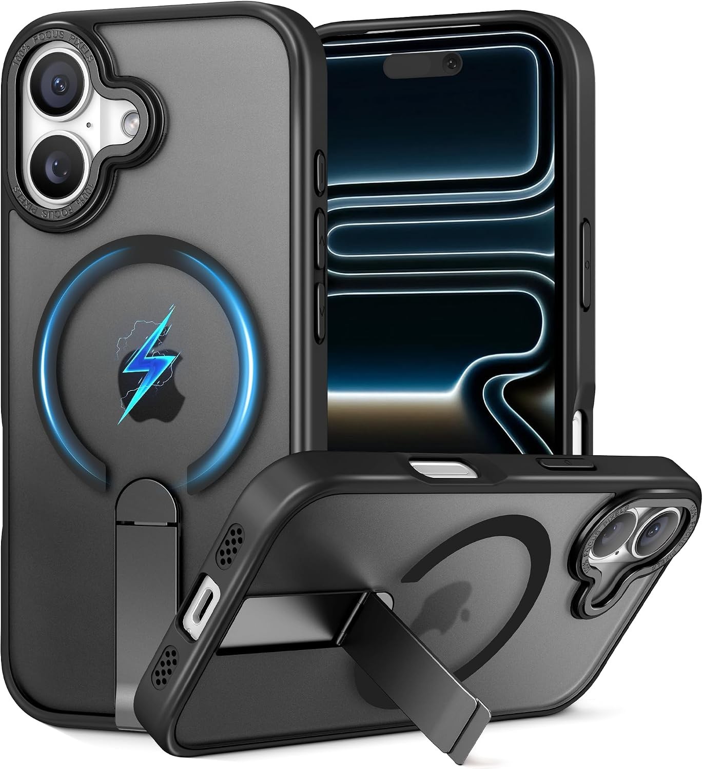 iPhone 17 Case 6.3″ Shockproof Protective Phone Cover Compatible with Mag Safe