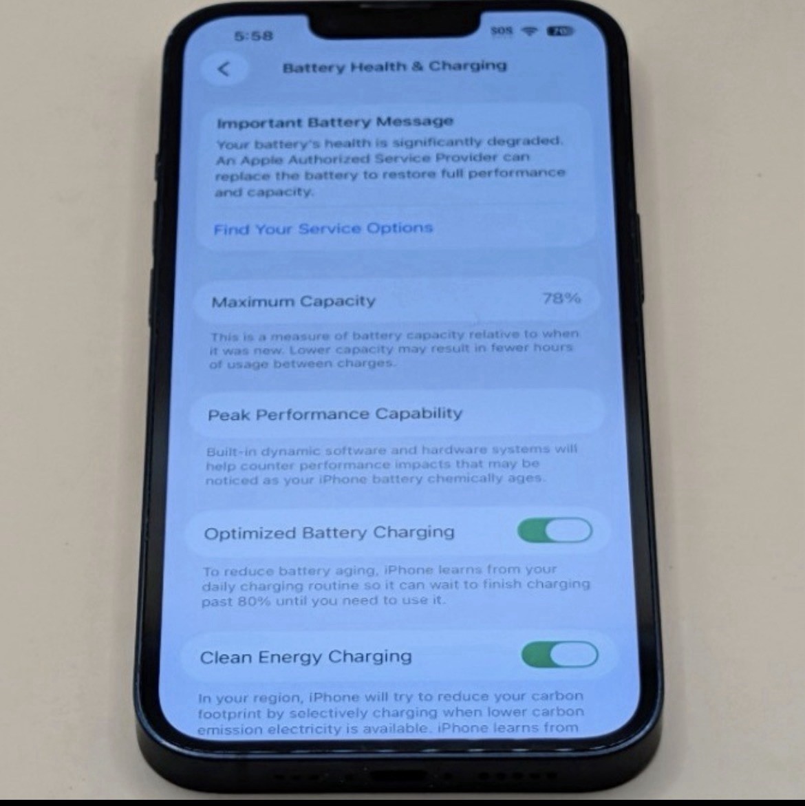 Apple iPhone 13 Blue 128GB Unlocked 12MP Bluetooth Wi-Fi iOS ML933LL/A