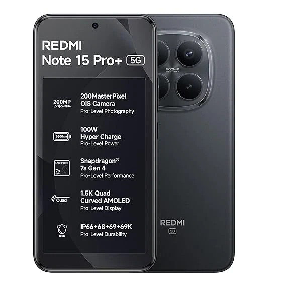 Xiaomi Redmi Note 15 Pro Plus 5G Unlocked | 6500mAh Battery | 12GB RAM 512GB