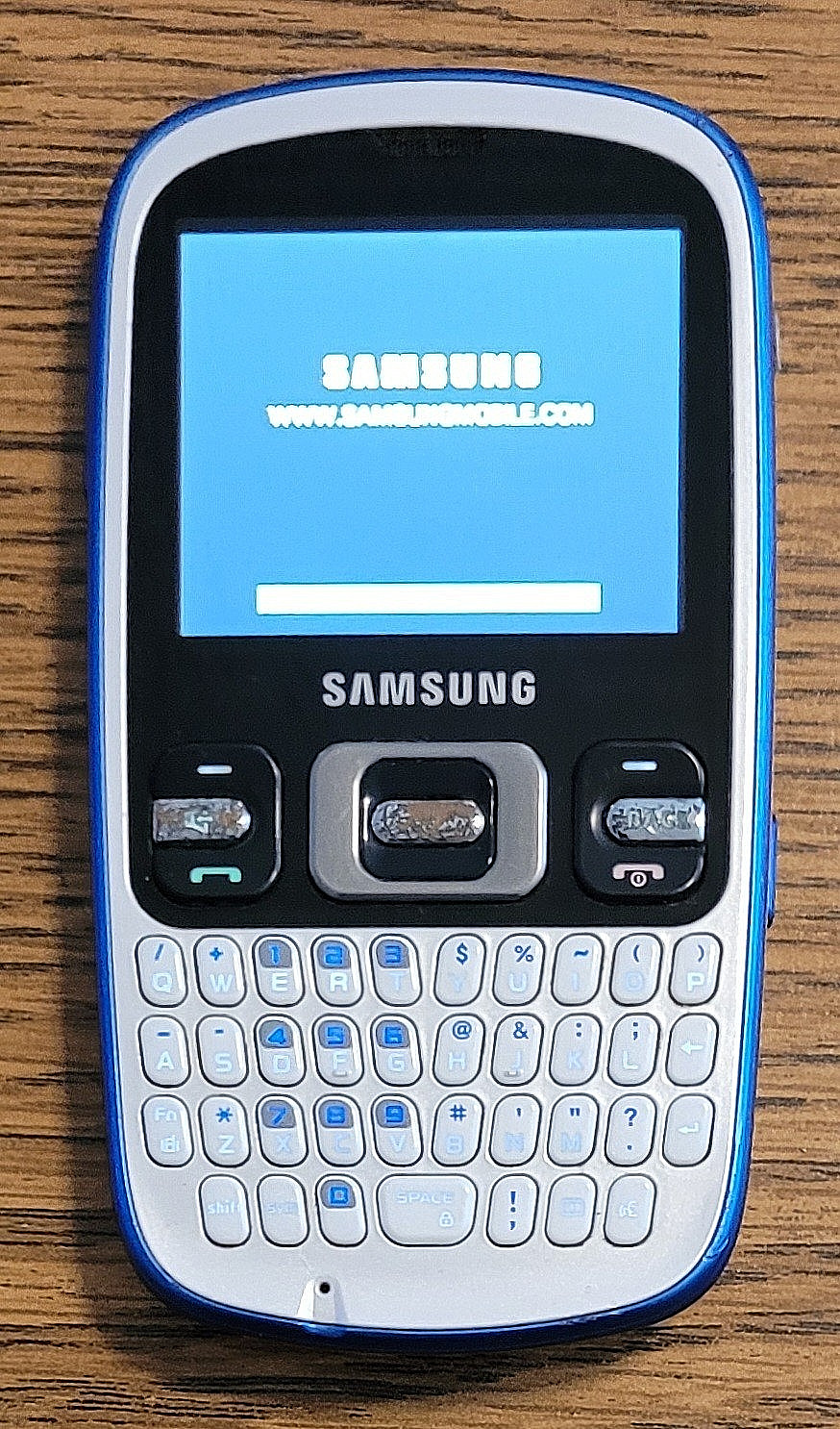 Samsung Freeform SCH-R350 – White & Blue (CDMA) Cellular Phone – Very Rare Color