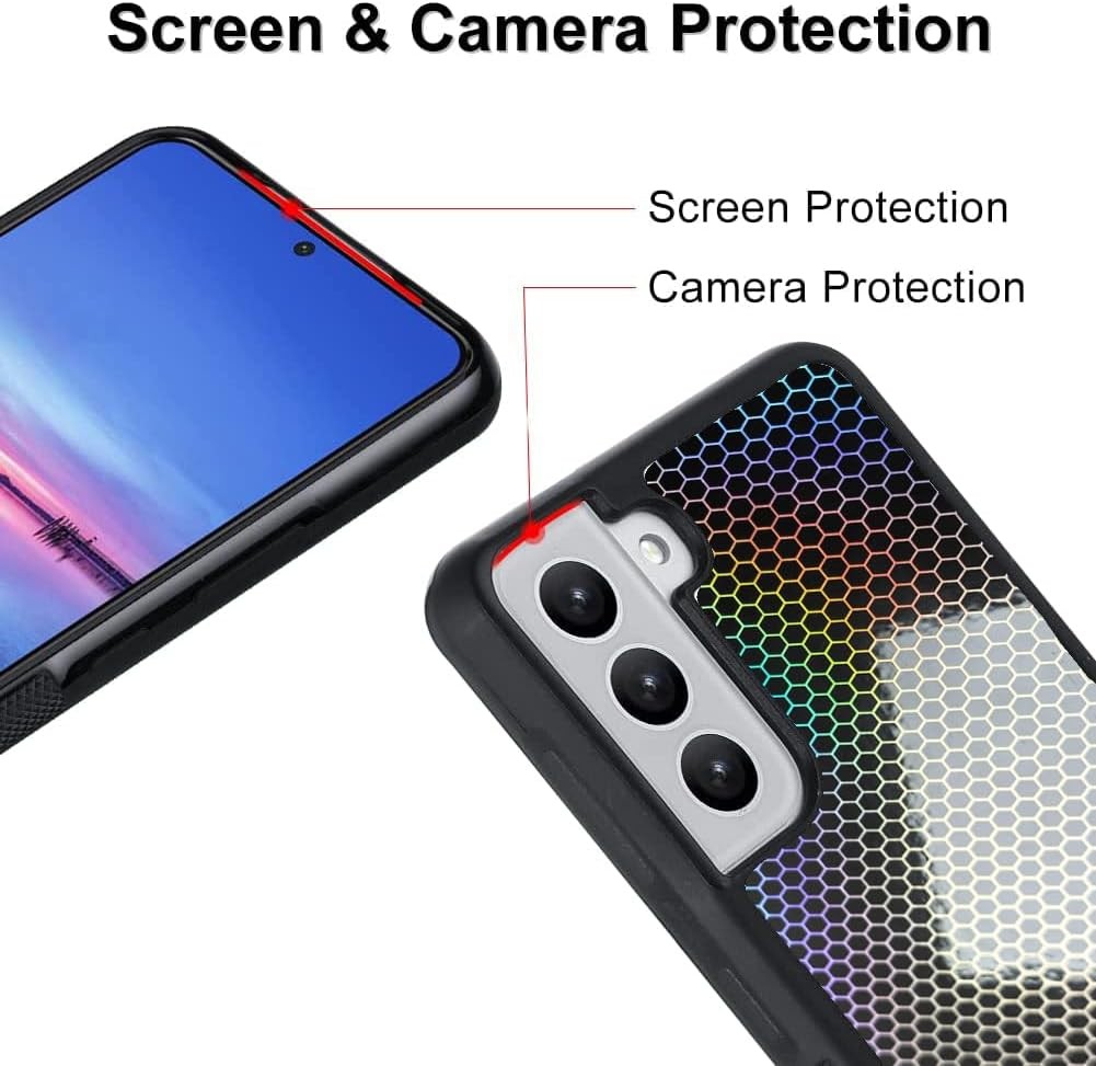 Samsung Galaxy A07 Case TPU Soft Silicone 3D Colorful Laser Reflection Black Cov