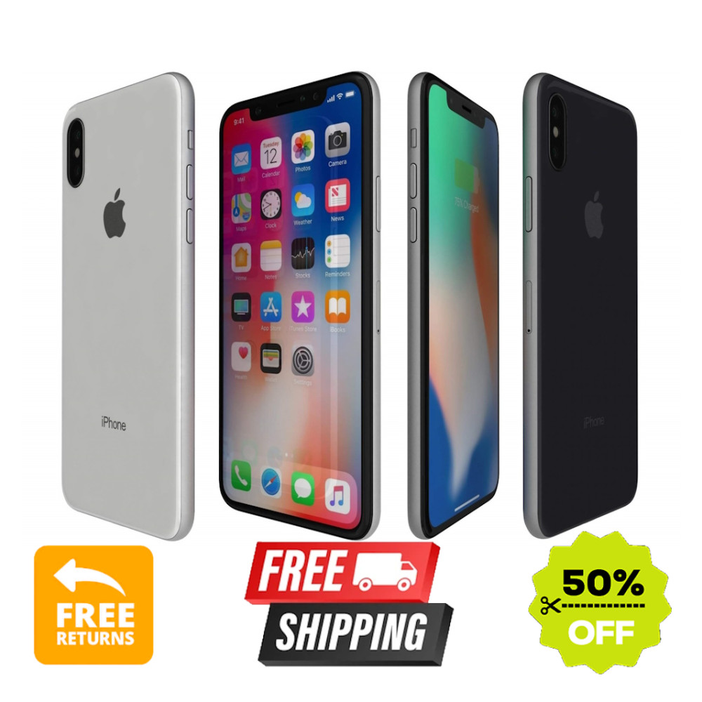 Apple iPhone X Unlocked Verizon (CDMA + GSM) iOS 64/256GB Smartphone