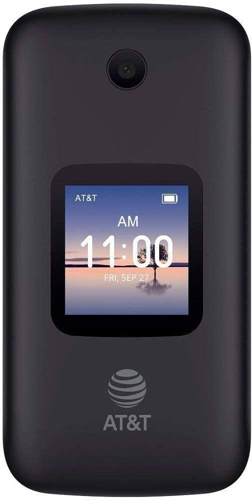 AT&T Alcatel 4052R 2.8″ 4GB Memory GSM Smart Flip Phone – Black (Good Refurb)
