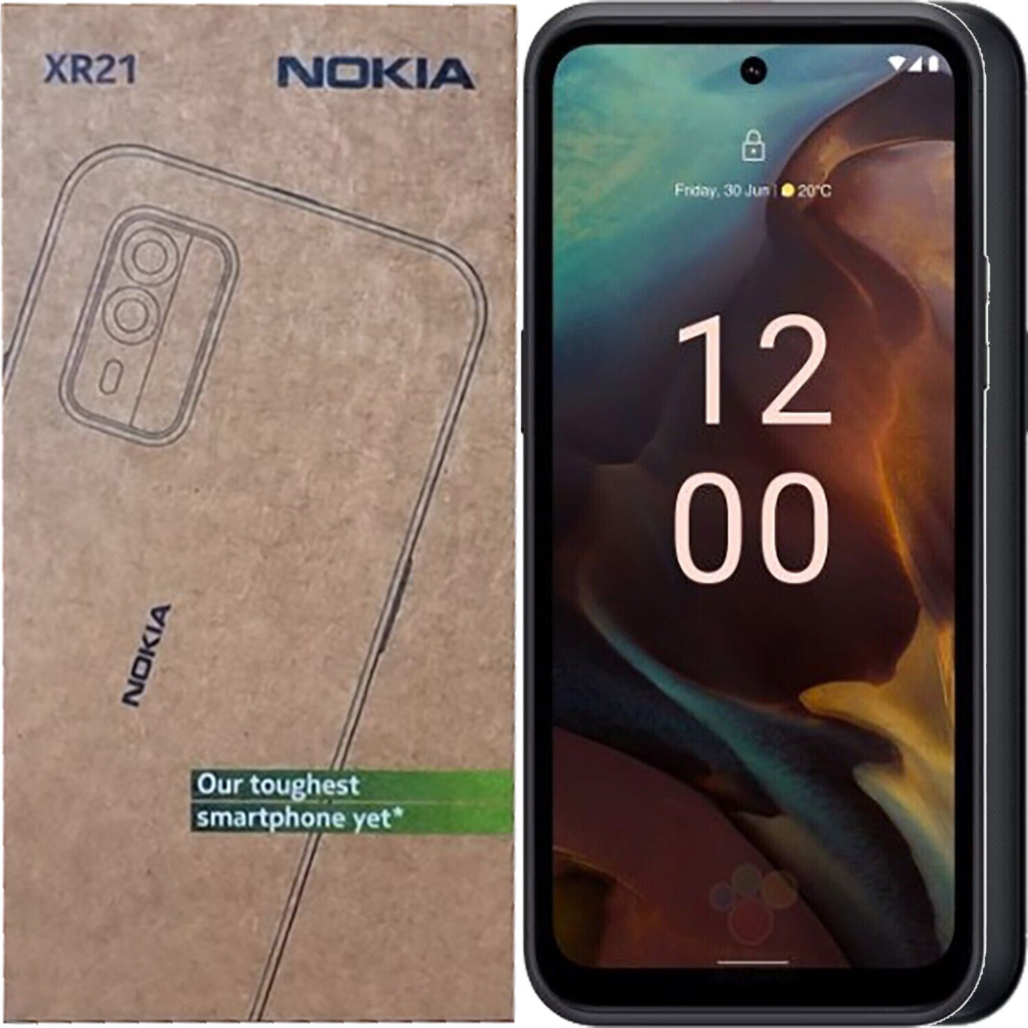 Nokia XR21 5G Midnight Black 128GB + 6GB Dual-Sim Factory Unlocked GSM NEW