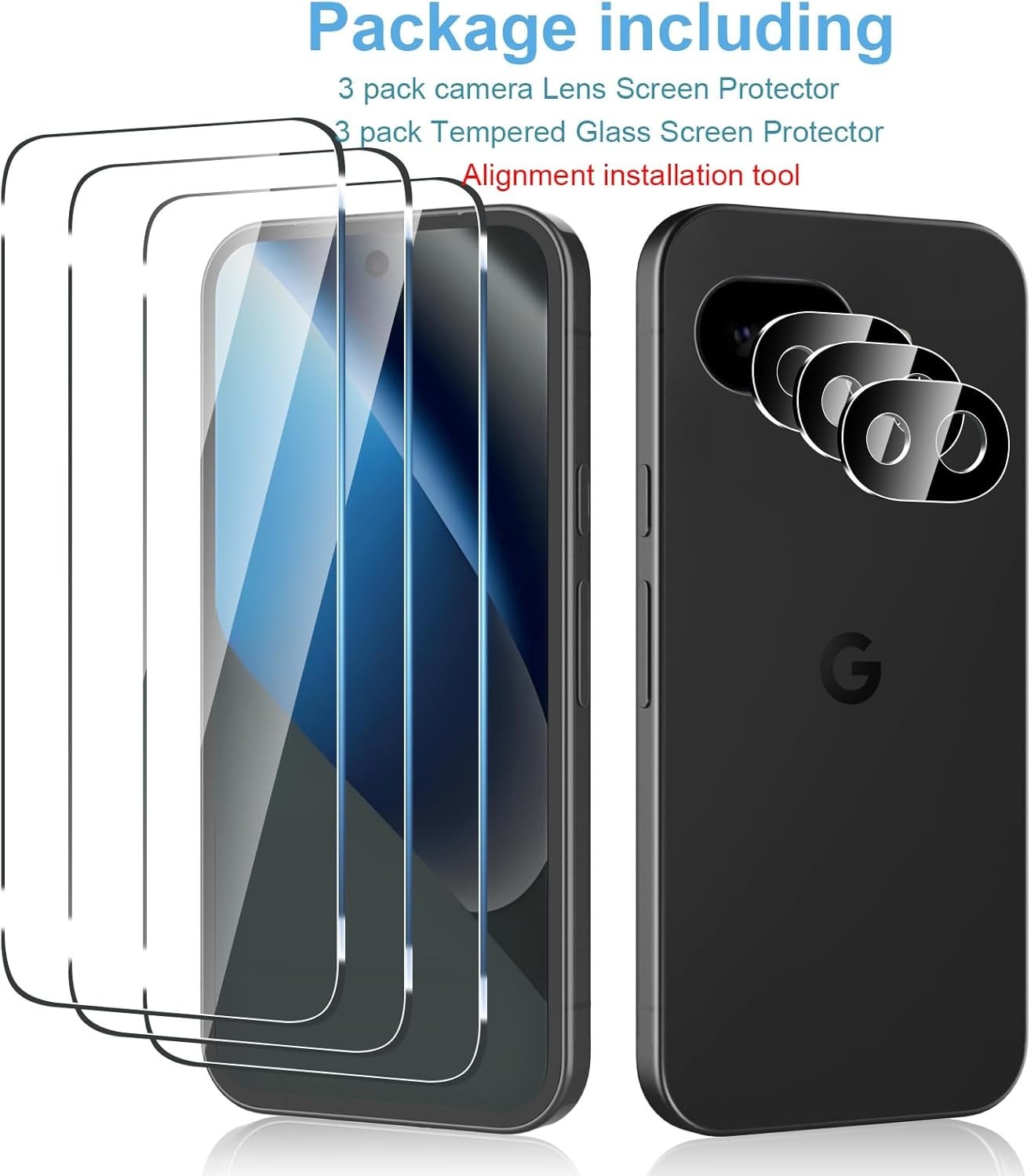 Anoowkoa 3 Pack for Google Pixel 10a（6.3 inch） Screen Protector Tempered Glass F