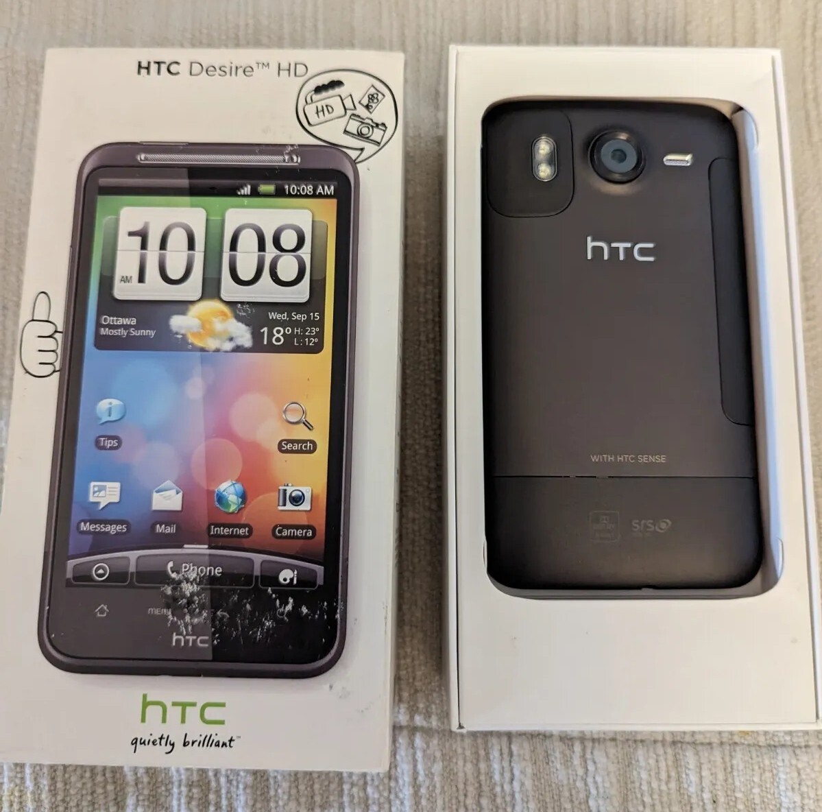 HTC Desire HD – 1.5GB – Brown (Unlocked) Smartphone MIB