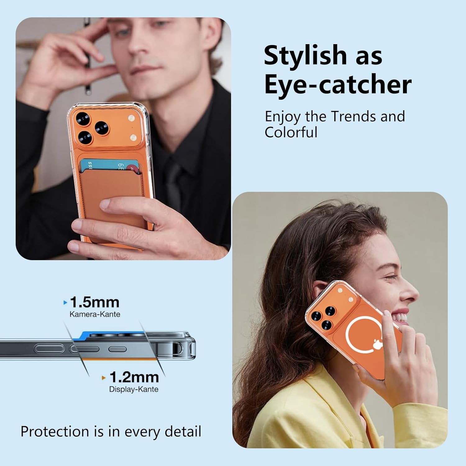 Magnetic Case for iPhone 17 Pro Max with Privacy Screen Protector 2X, Clear
