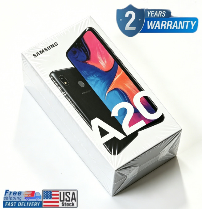 Samsung Galaxy A20 SM-A205U 32GB+ 3GB Black 6.4″ Unlocked Smartphone-New Sealed