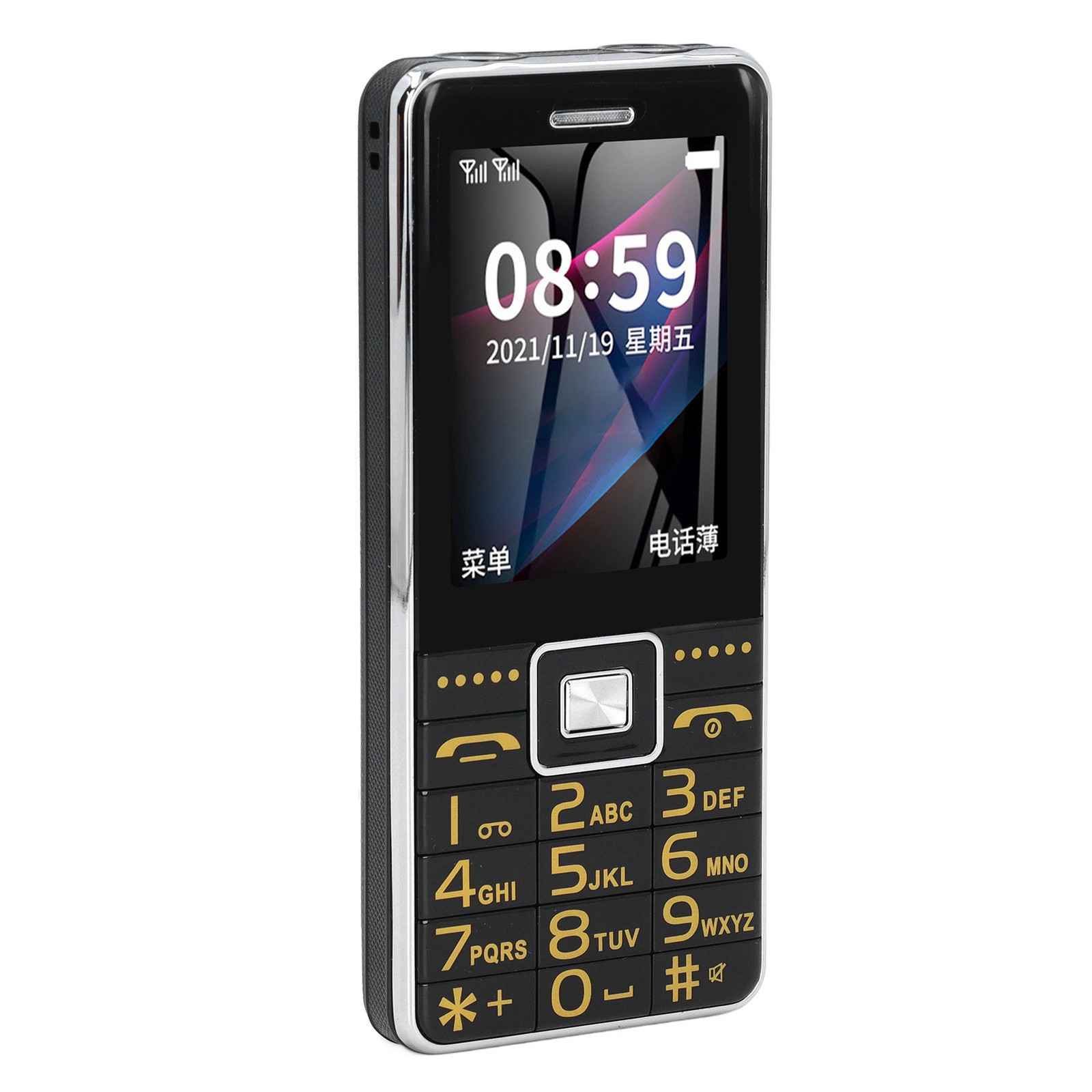 Big Button Cell Phone 2.4in Screen GSM Network 3 Card Slot Video Blutooth FM