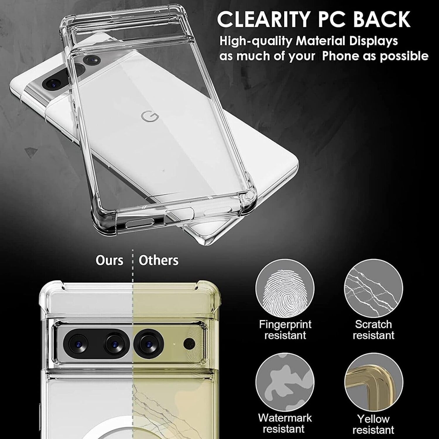 Google Pixel 7 Case Premium Quality Transparent Soft TPU Bumper Crystal HD Saver