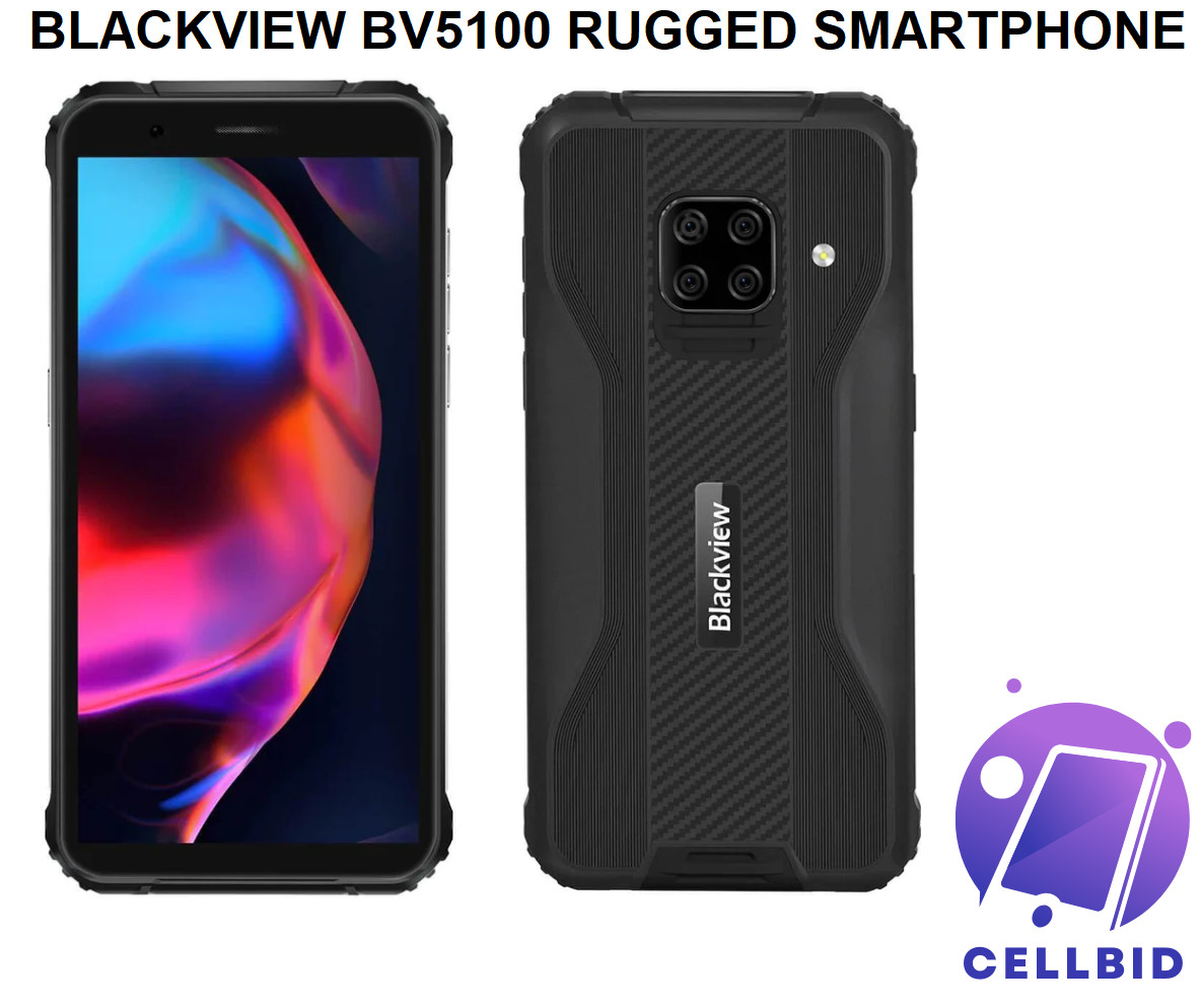 BRAND NEW! UNLOCKED BLACKVIEW (BLACK) BV5100 RUGGED SMARTPHONE 4G RAM, 64GB ROM