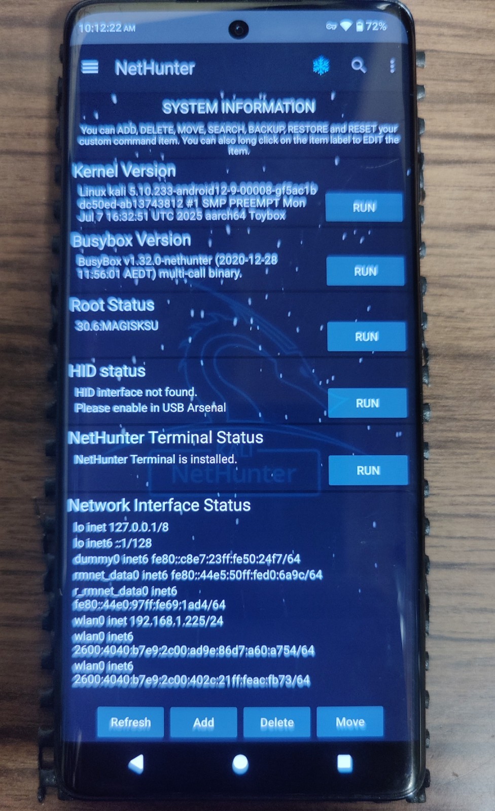 Motorola Edge 2024 Rooted Degoogled Kali Nethunter Android 16 T-Mobile Locked