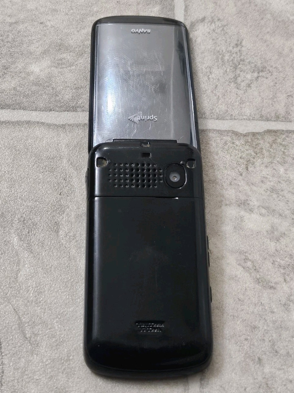 Sanyo Mirro SCP-3810 Onyx Black Sprint Rare Cellular Flip Phone