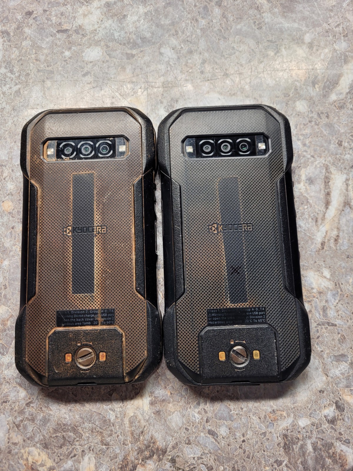 Lot of 2 Kyocera Duraforce Pro 3 – E7200 Black – 128GB – Verizon FOR PARTS