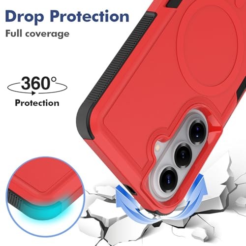 Magnetic 2-in-1 Military Grade Drop Heavy Duty Rugged Shockproof Case for Galaxy