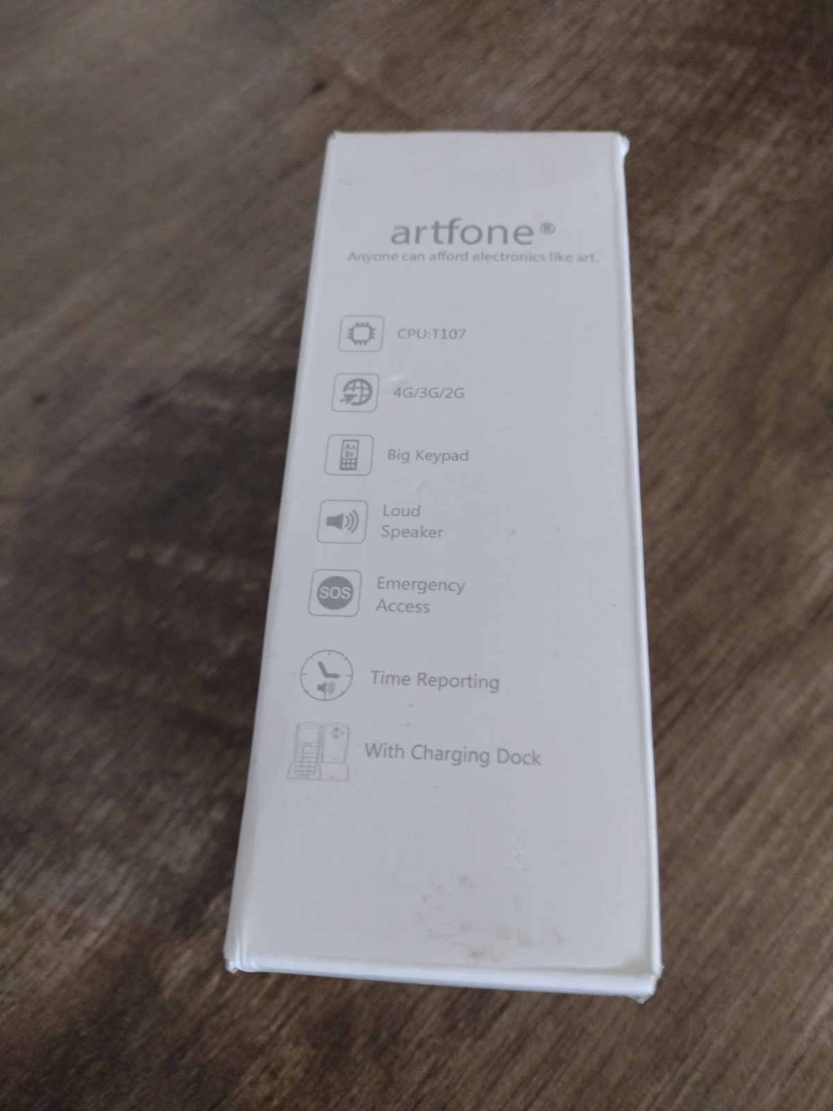 artfone A400 Silver Big Button 4G Unlocked Bluetooth Cell Phone for Seniors
