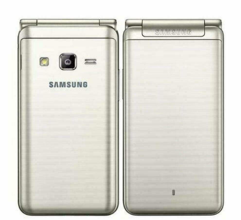 Samsung Galaxy Folder SM-G1600 Golden 2G RAM 16GB ROM 3.8″ Android Flip Phone A+