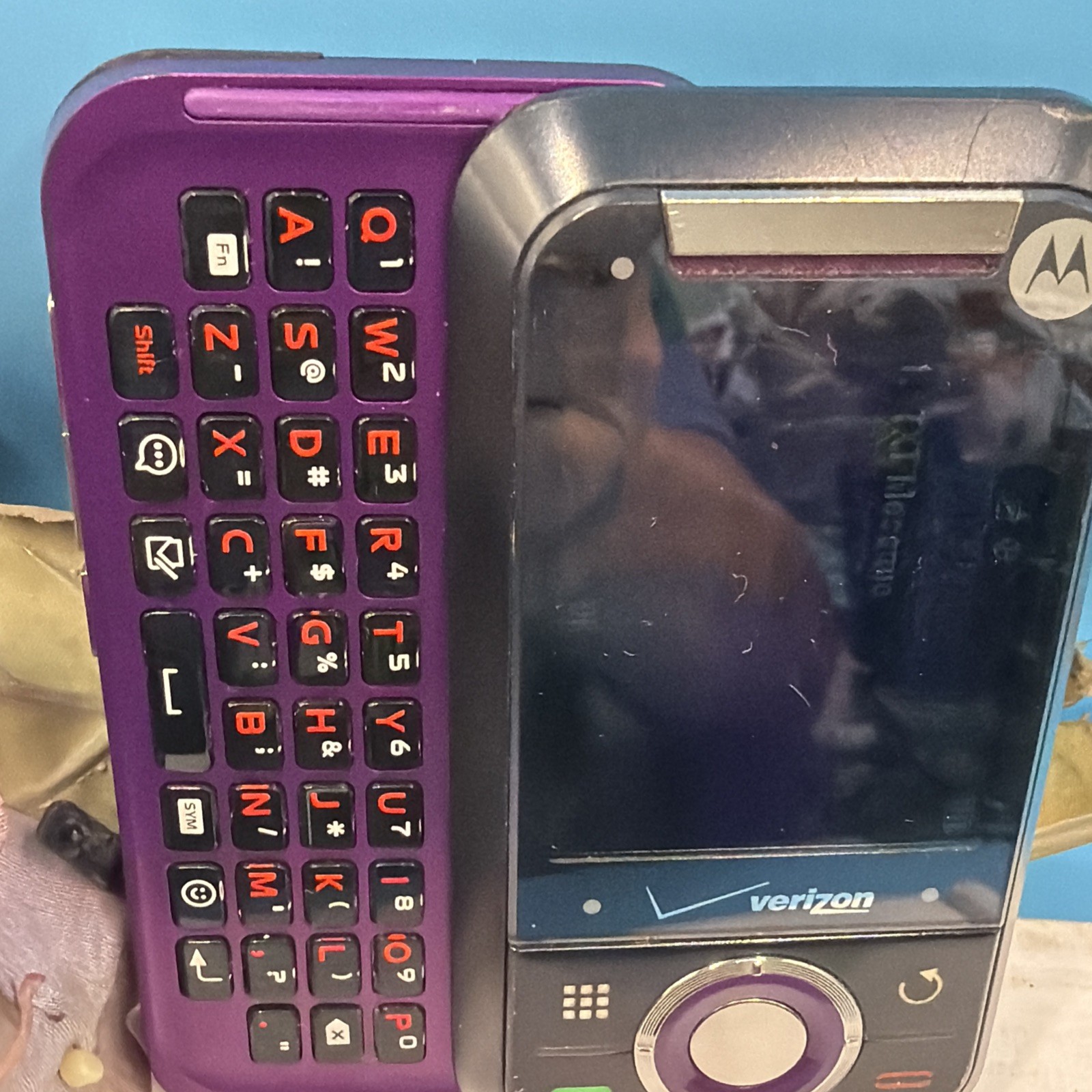 Motorola Rival A455 – Purple and Black ( Verizon ) Very Rare Slider Phone – READ