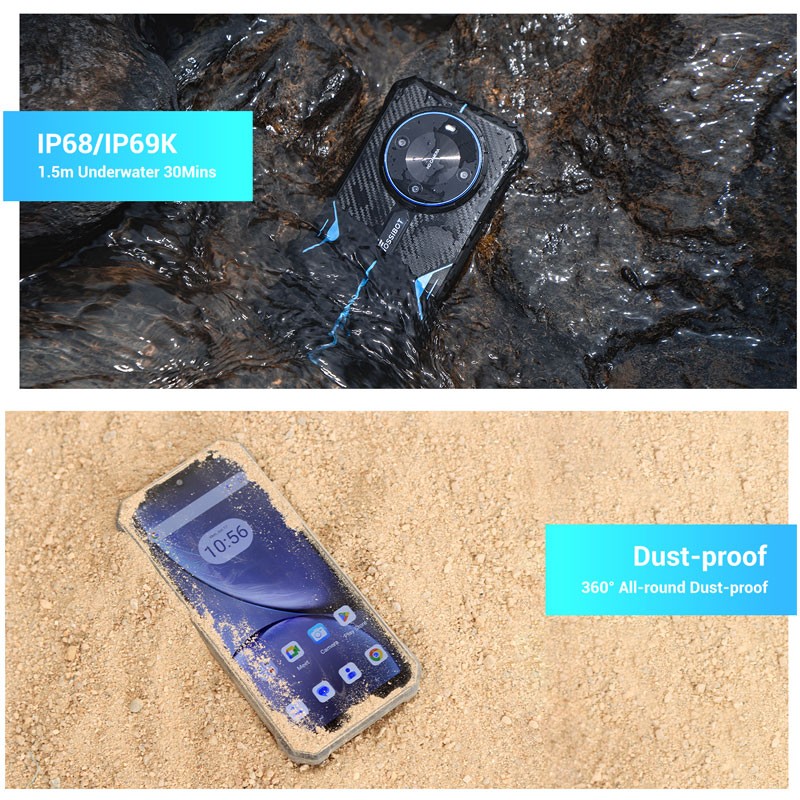 6.74″ FOSSiBOT F105 4G LTE Rugged Smartphone Android Dual SIM Outdoors 10300mAh