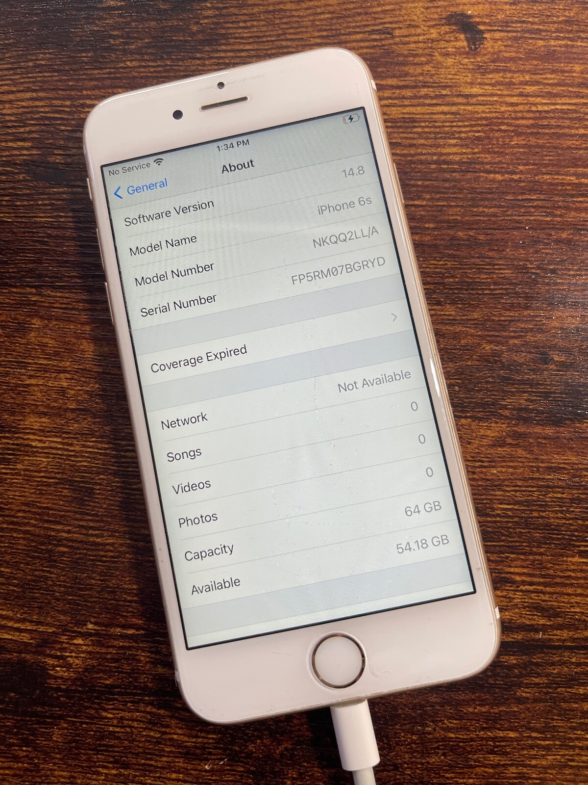Apple iPhone 6s – 64GB – Gold (Unlocked) A1633 (CDMA + GSM)