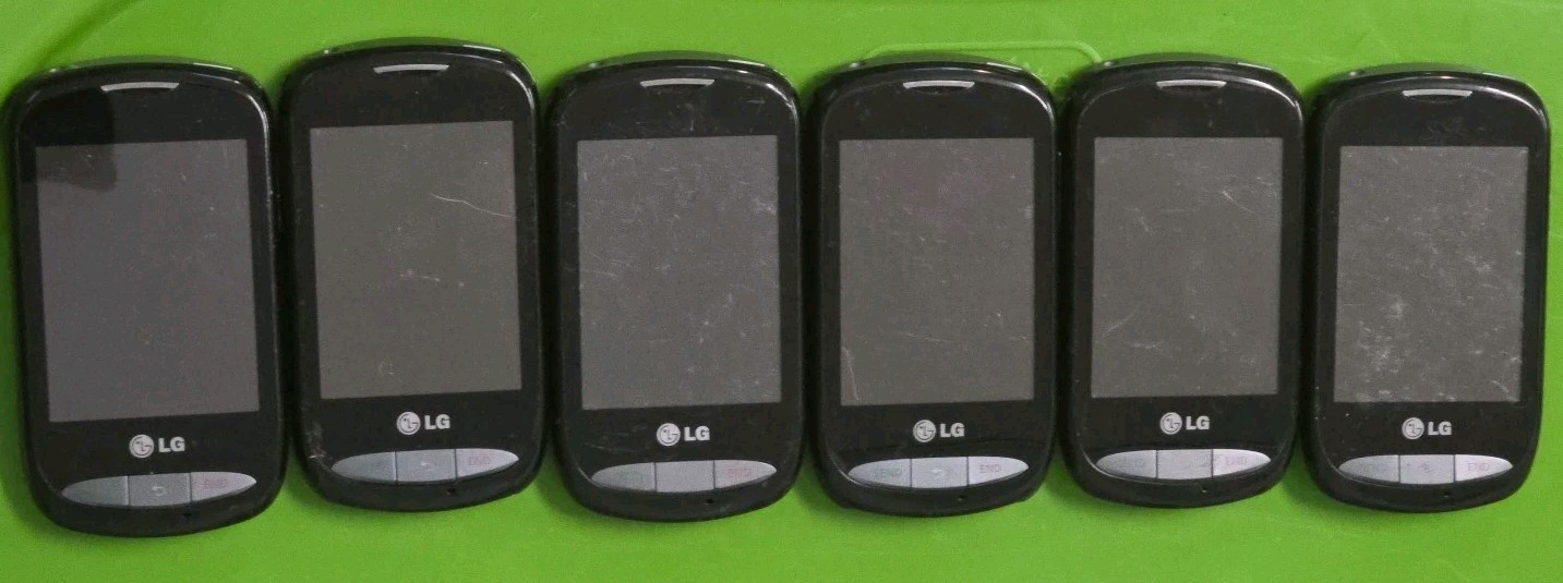 6 Fully Functional LG 800G Plum lot – TracFone, GSM, 2G, Each Sold Separately,