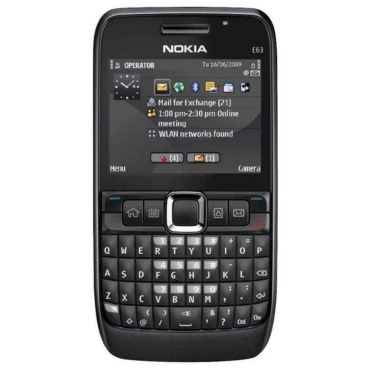 Unlocked QWERTY Keypad Nokia E63 Wifi 3G Camera 2MP Mp3 Player Mobile Bar Phone