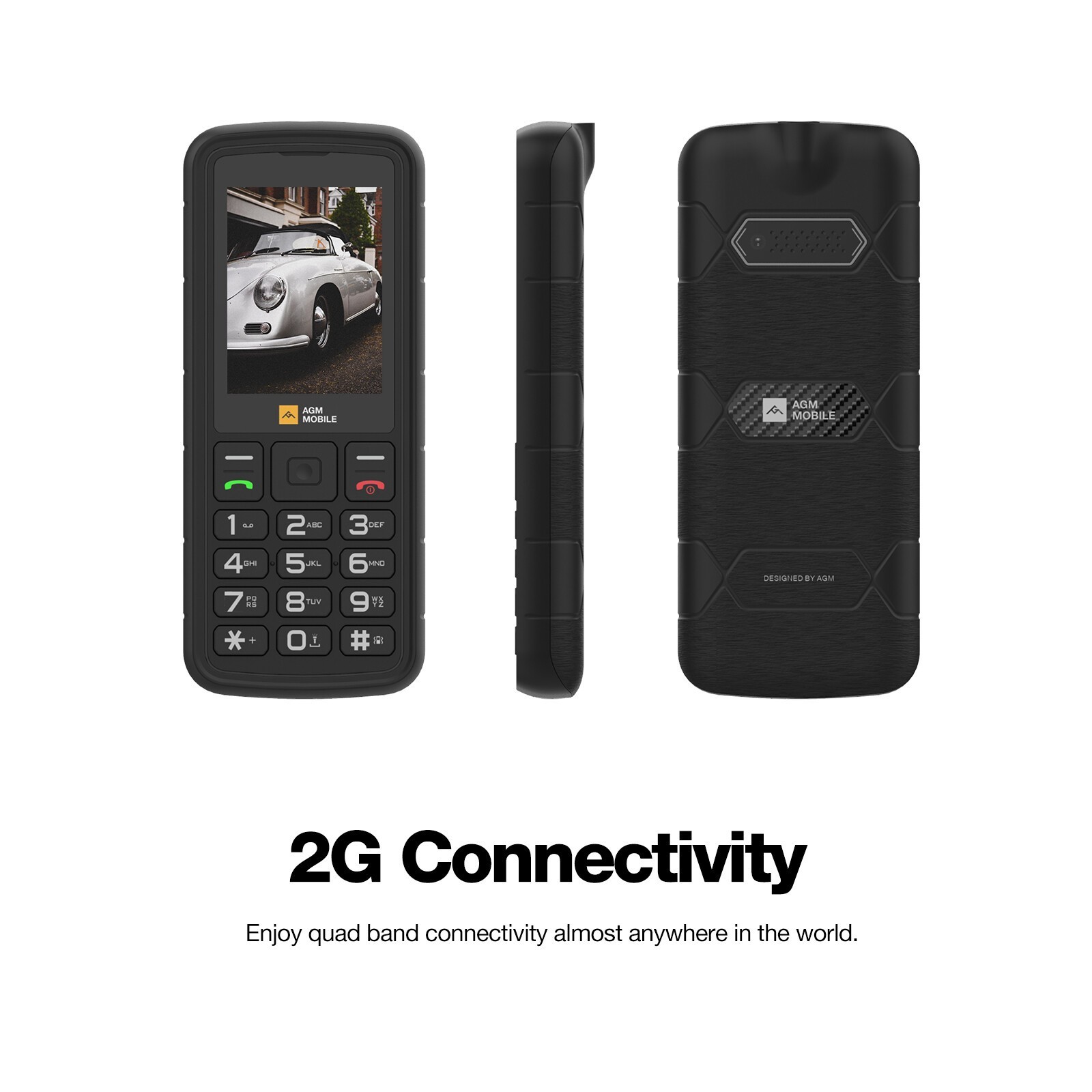 AGM M9 Rugged Feature Phone Large Buttons Senior Cell Phone T-Mobile Unlocked