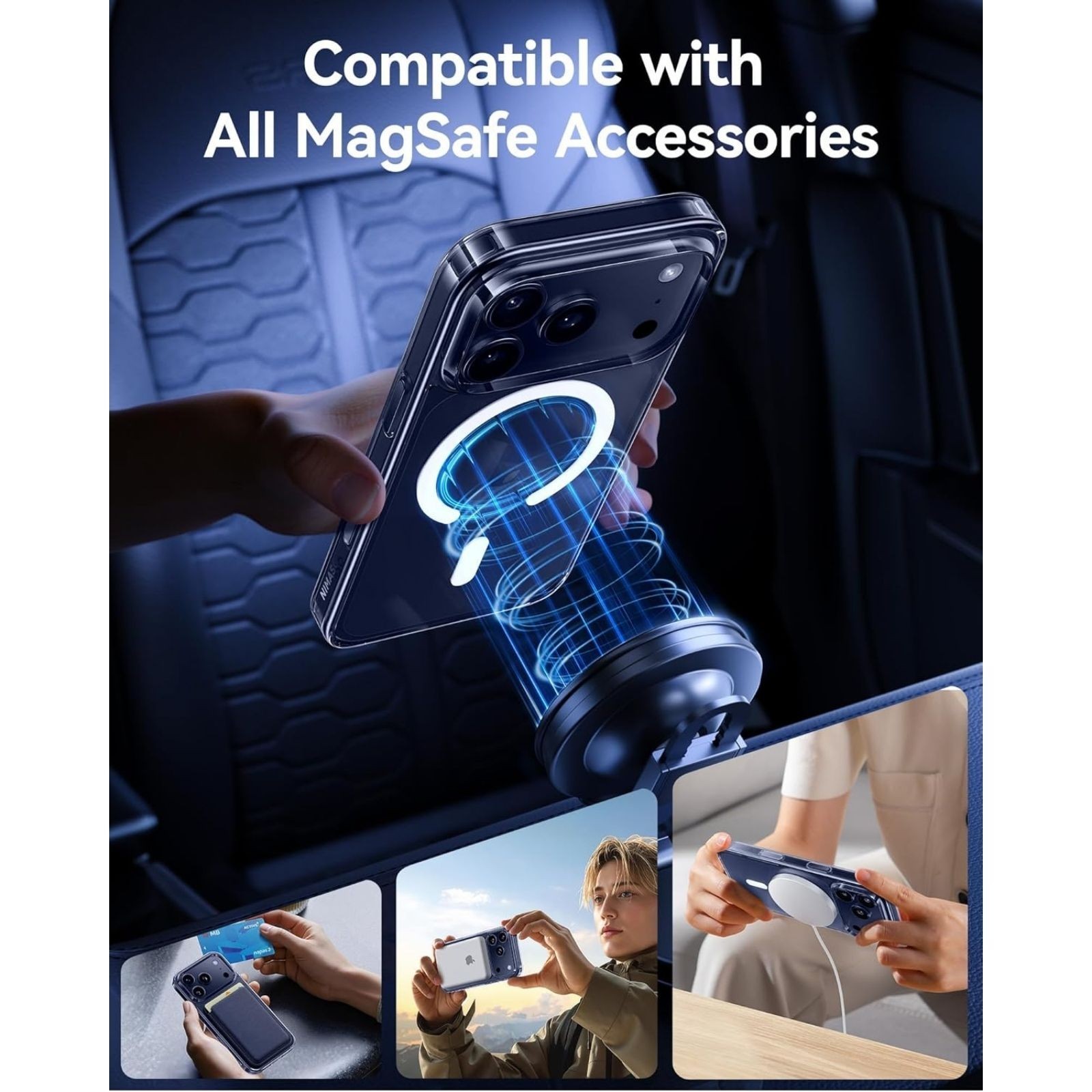 Clear iPhone 17 Pro Max Case, Shockproof Military Grade, Slim Thin Design