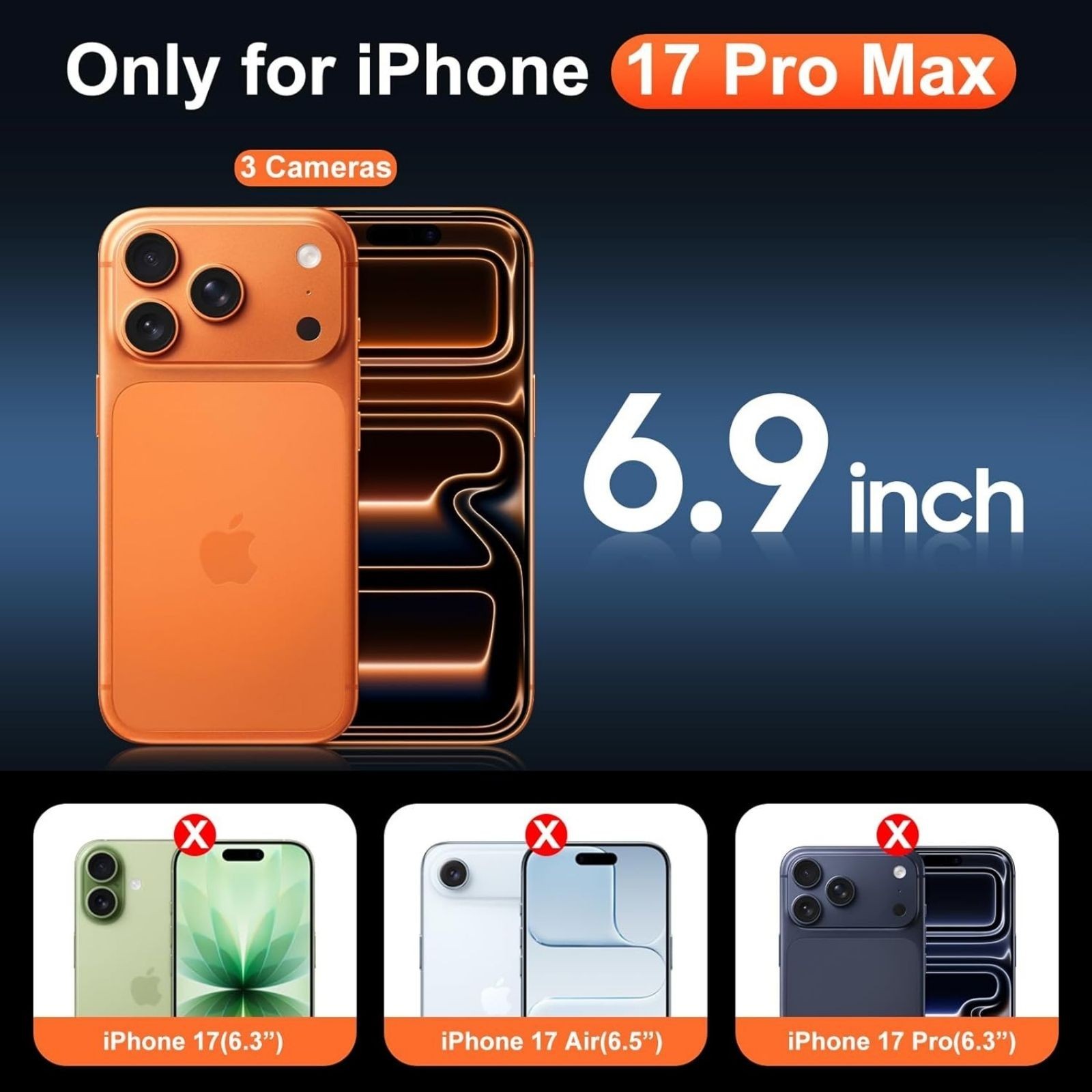 Magnetic for Iphone 17 Pro Max Case [Compatible with Magsafe] Translucent Matte