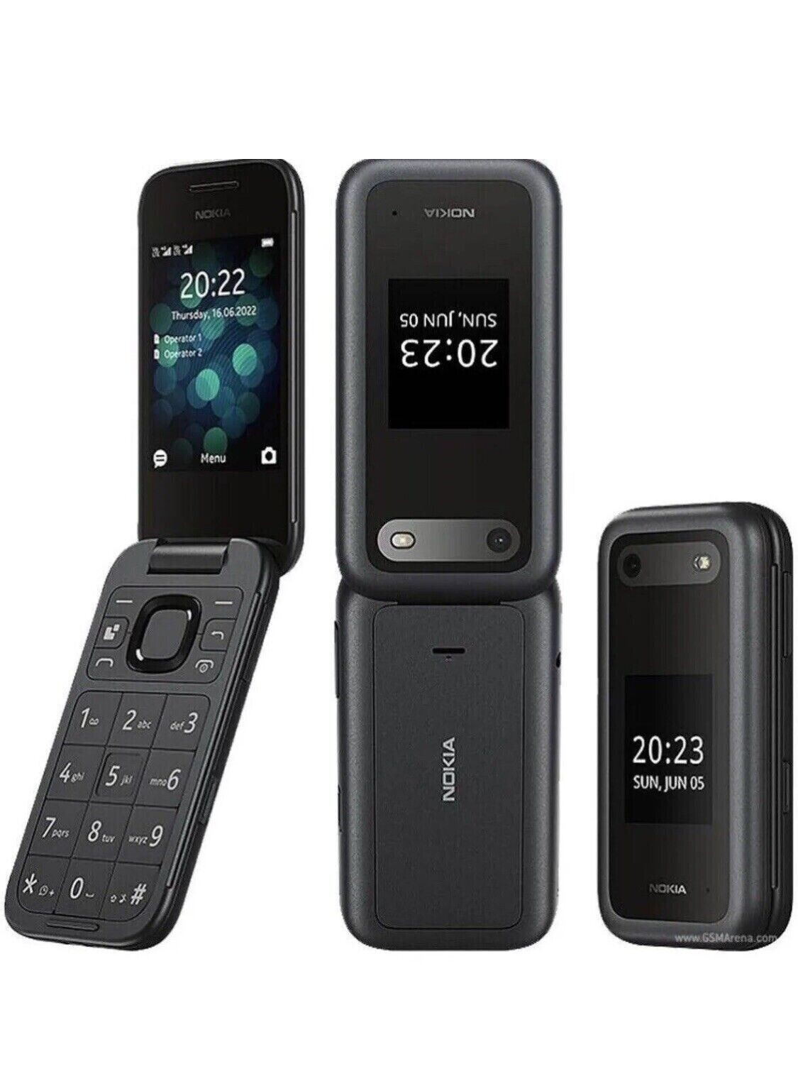 New Boxed Nokia 2660 Flip 4G Black Unlocked Dual Sim 100% Original Genuine