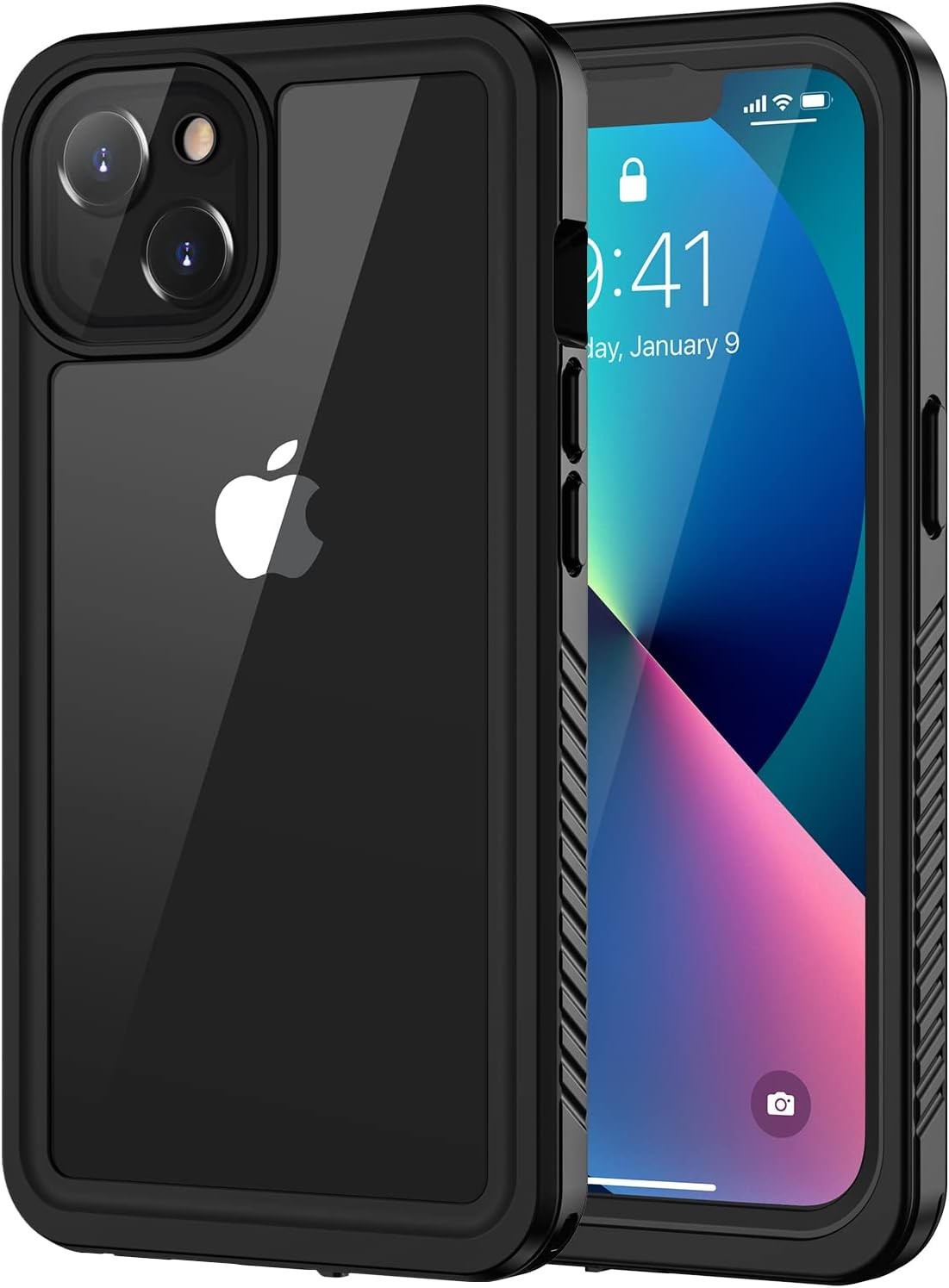 iPhone 13 Case, IP68 Waterproof Dustproof Shockproof Cases with Built-in Screen